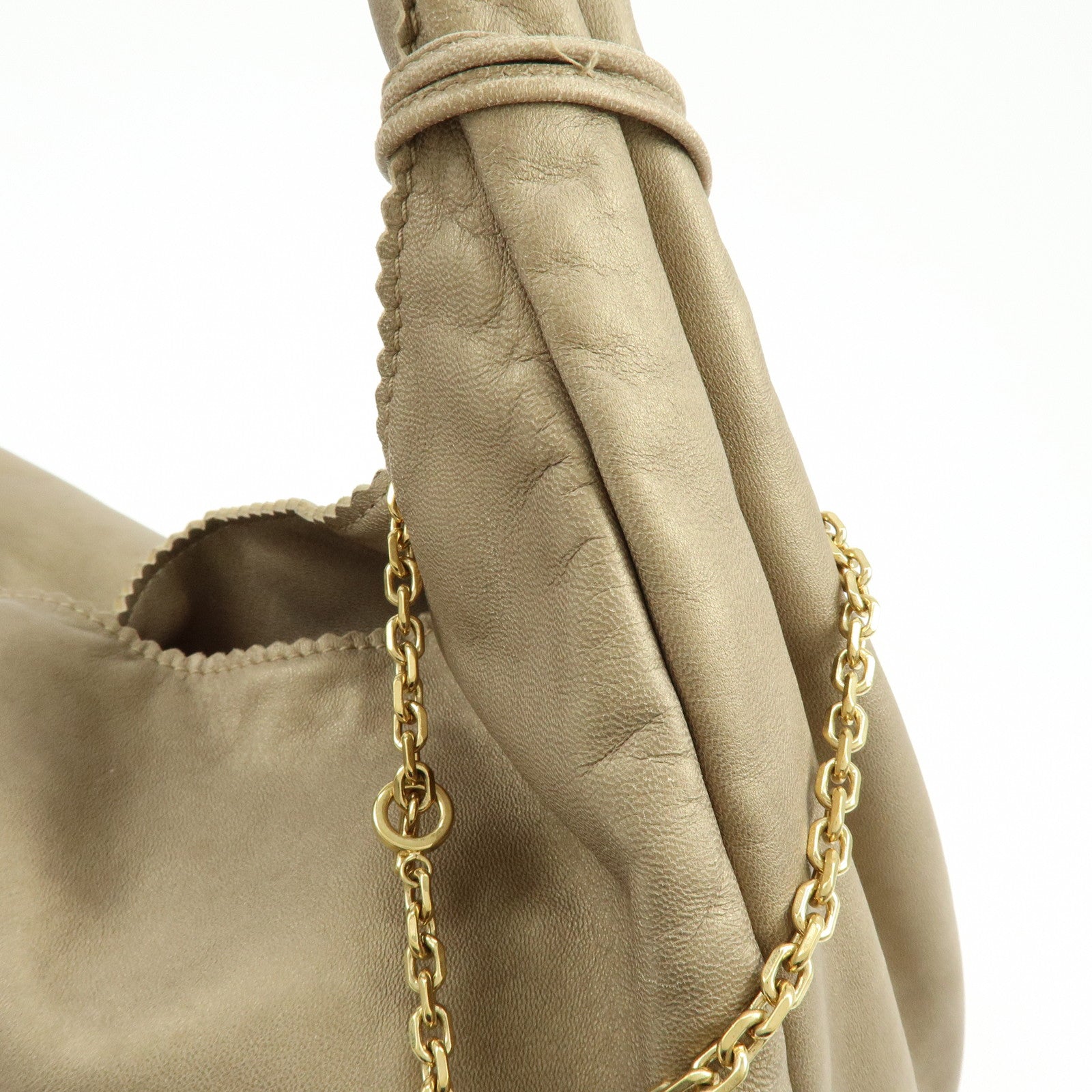 LOEWE Anagram Viento Nappa Leather Tote Bag Shoulder Bag Gold
