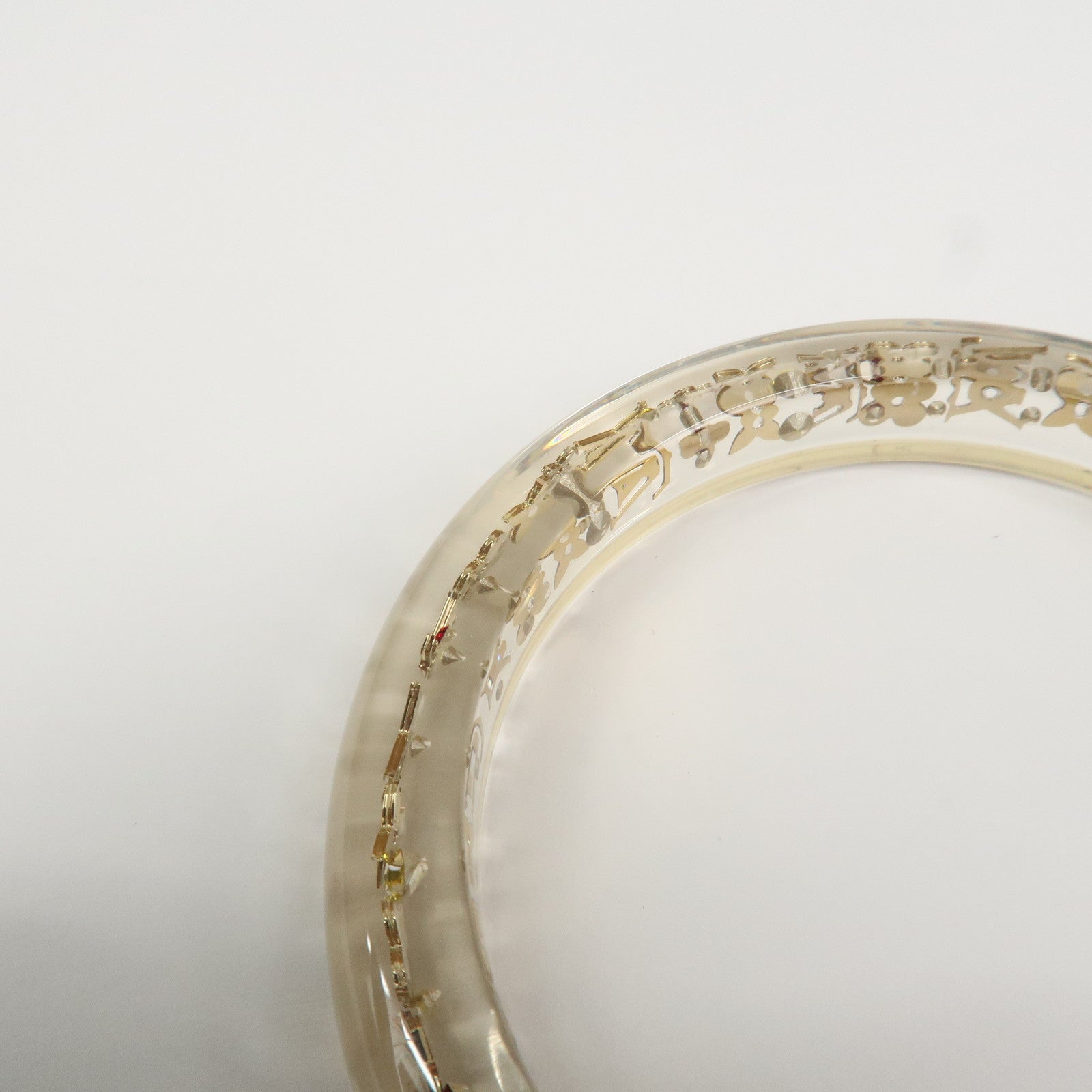 Louis Vuitton Bracelet Inclusion TPM Bangle Transparent Gold M65202