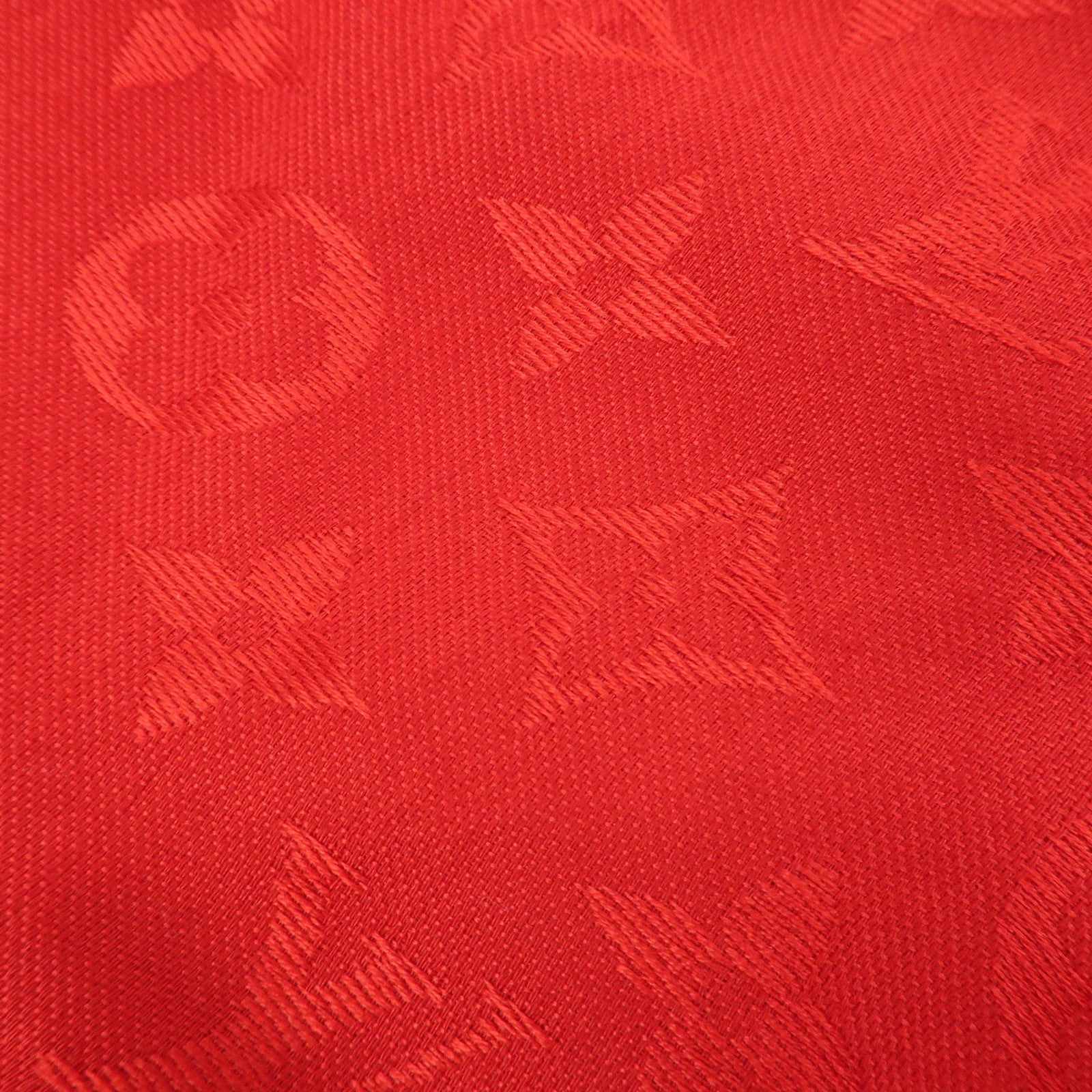 Louis Vuitton Monogram Shawl Silk Wool Large Scarf Red M72237
