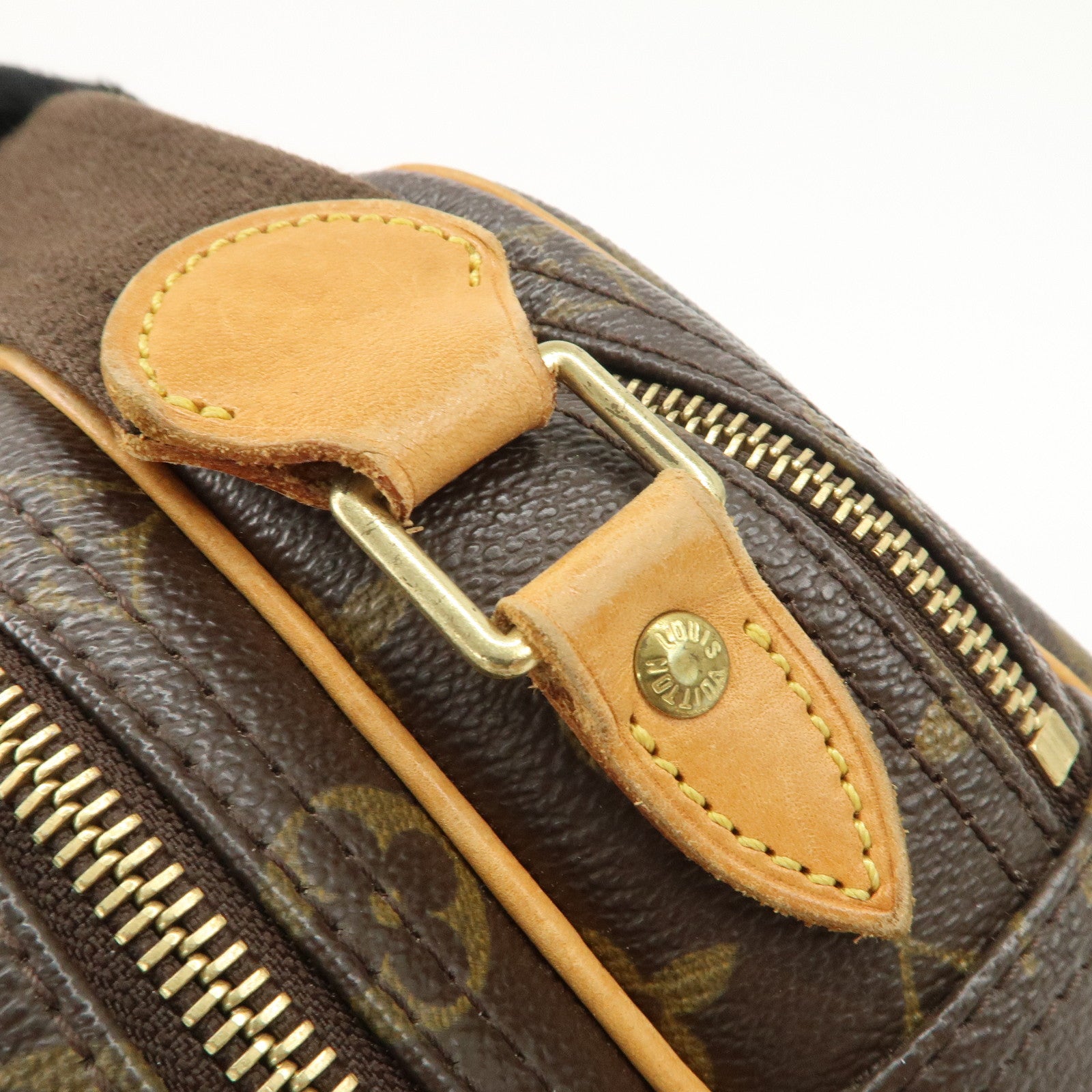 Louis Vuitton Monogram Reporter PM Shoulder Bag Brown M45254 Used