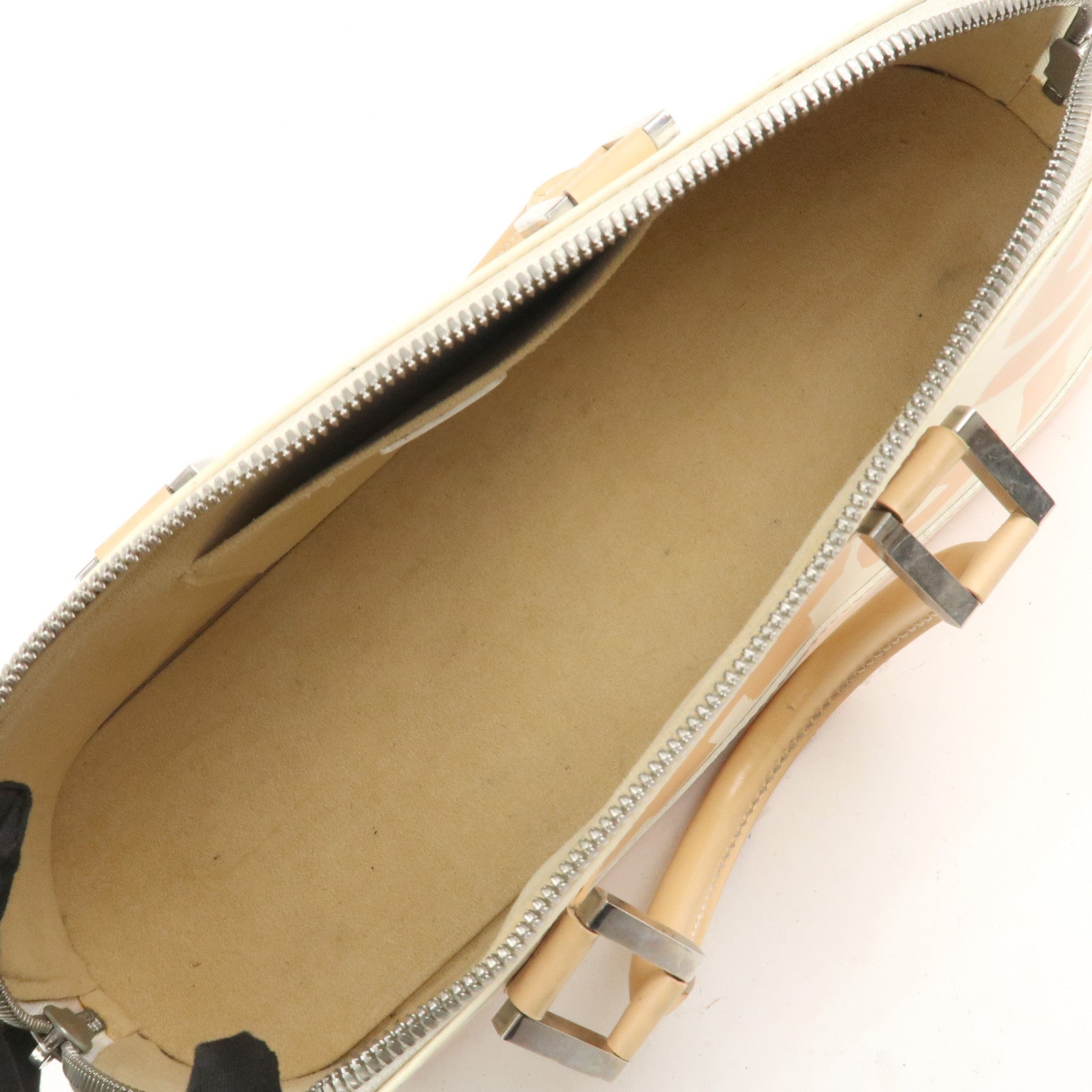 Louis Vuitton Graffiti Alma Horizontal Leather Hand Bag Beige M92176