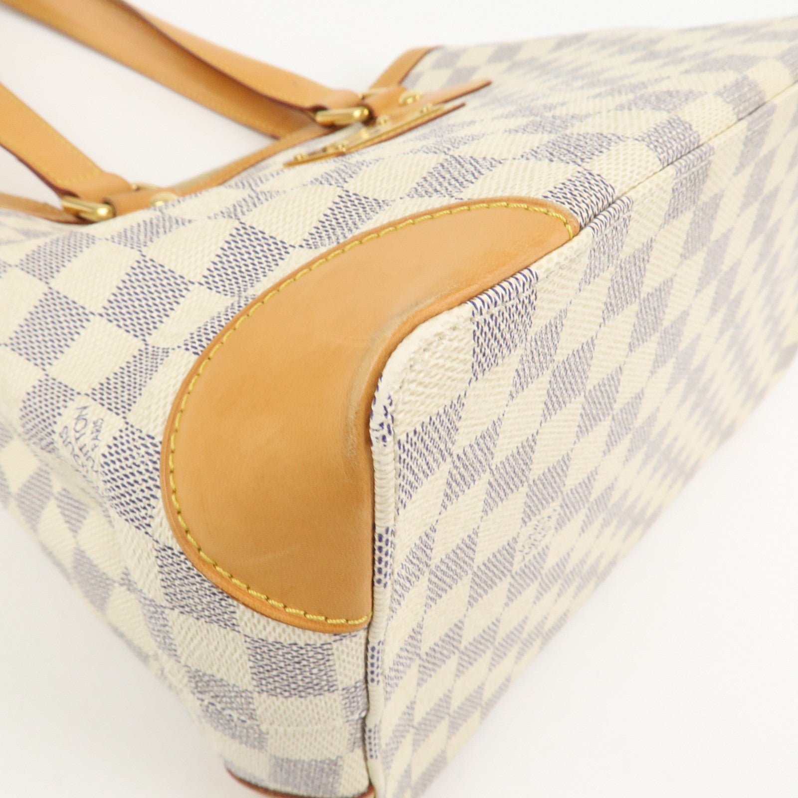 Louis Vuitton Damier Azur Hampstead PM Hand Bag Ivory N51207