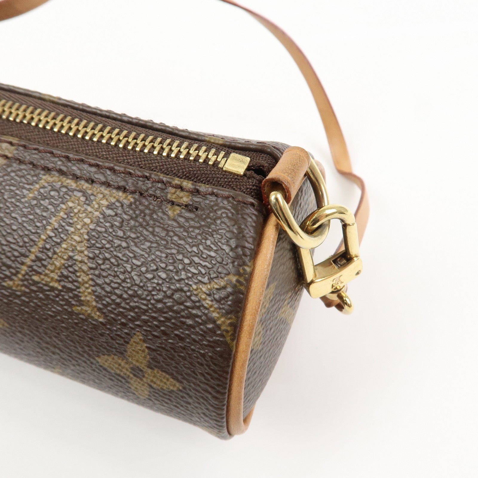 Louis Vuitton Monogram Set of 2 Mini Pouch for Papillon Bag Brown