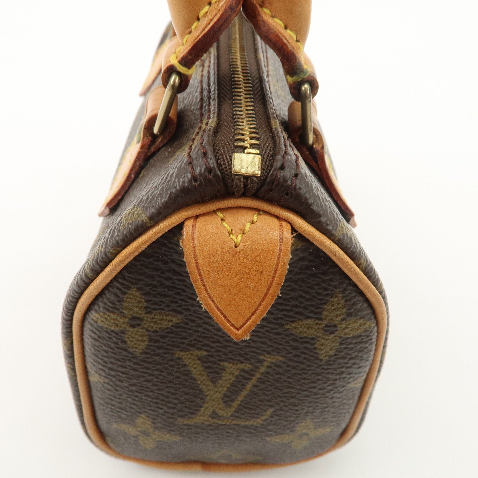 Louis Vuitton Monogram Mini Speedy Hand Bag & Strap TH0955 J00145 Used
