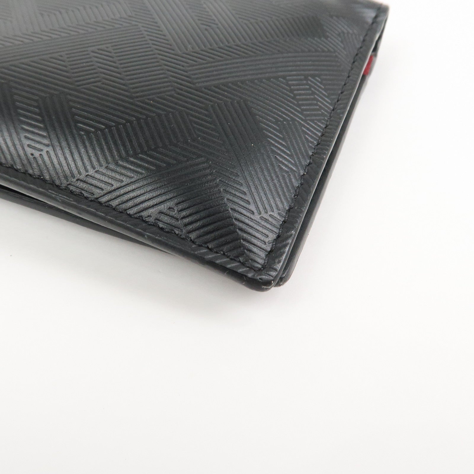 FENDI Shadow Leather Flap Long Wallet Black 7M0355