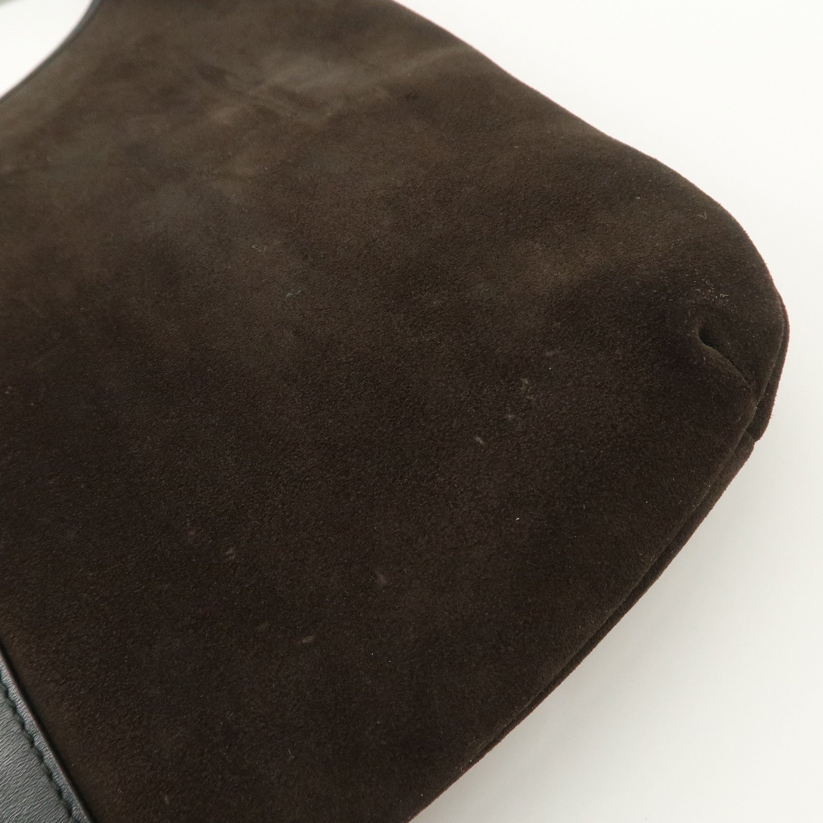 GUCCI Dionysus Suede Leather Shoulder Bag Dark Brown Black 001.4067 Used