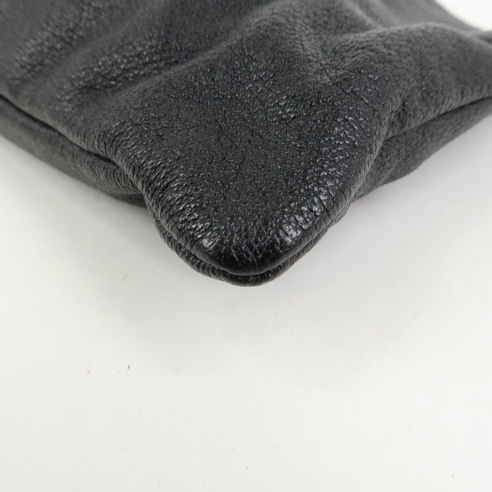 Chloe Leather Rhinestone Clutch Bag Hand Bag Black