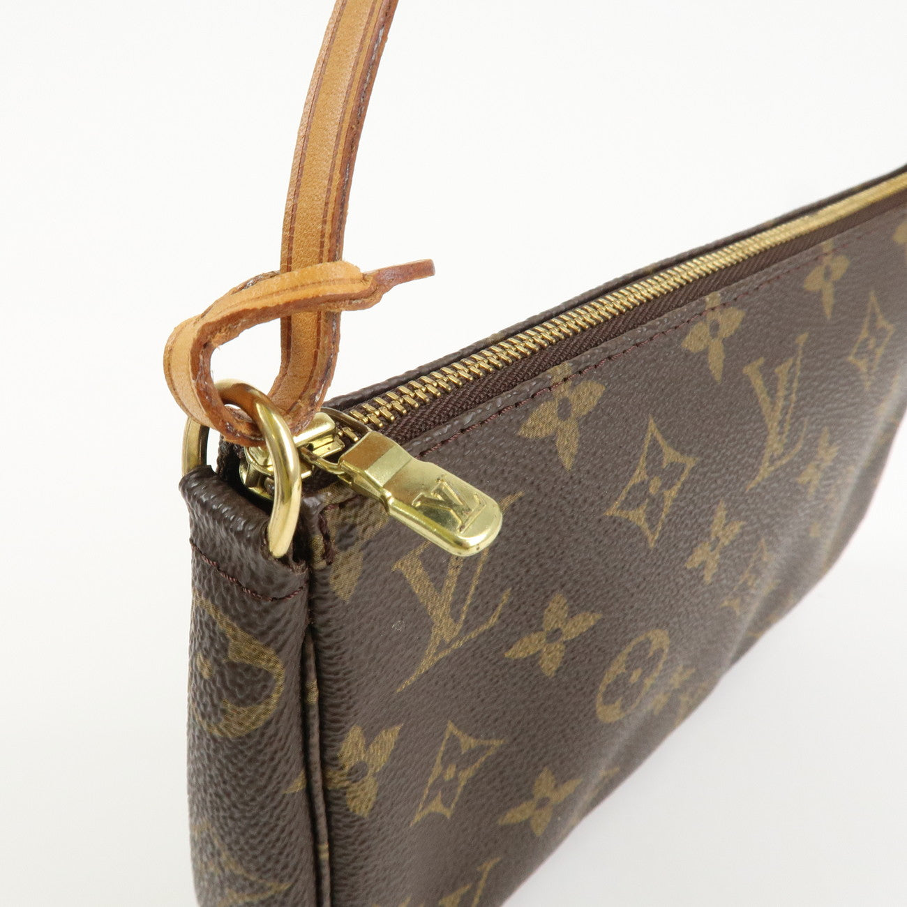 Louis Vuitton Monogram Pochette Accessoires Hand Bag Brown M51980 Used