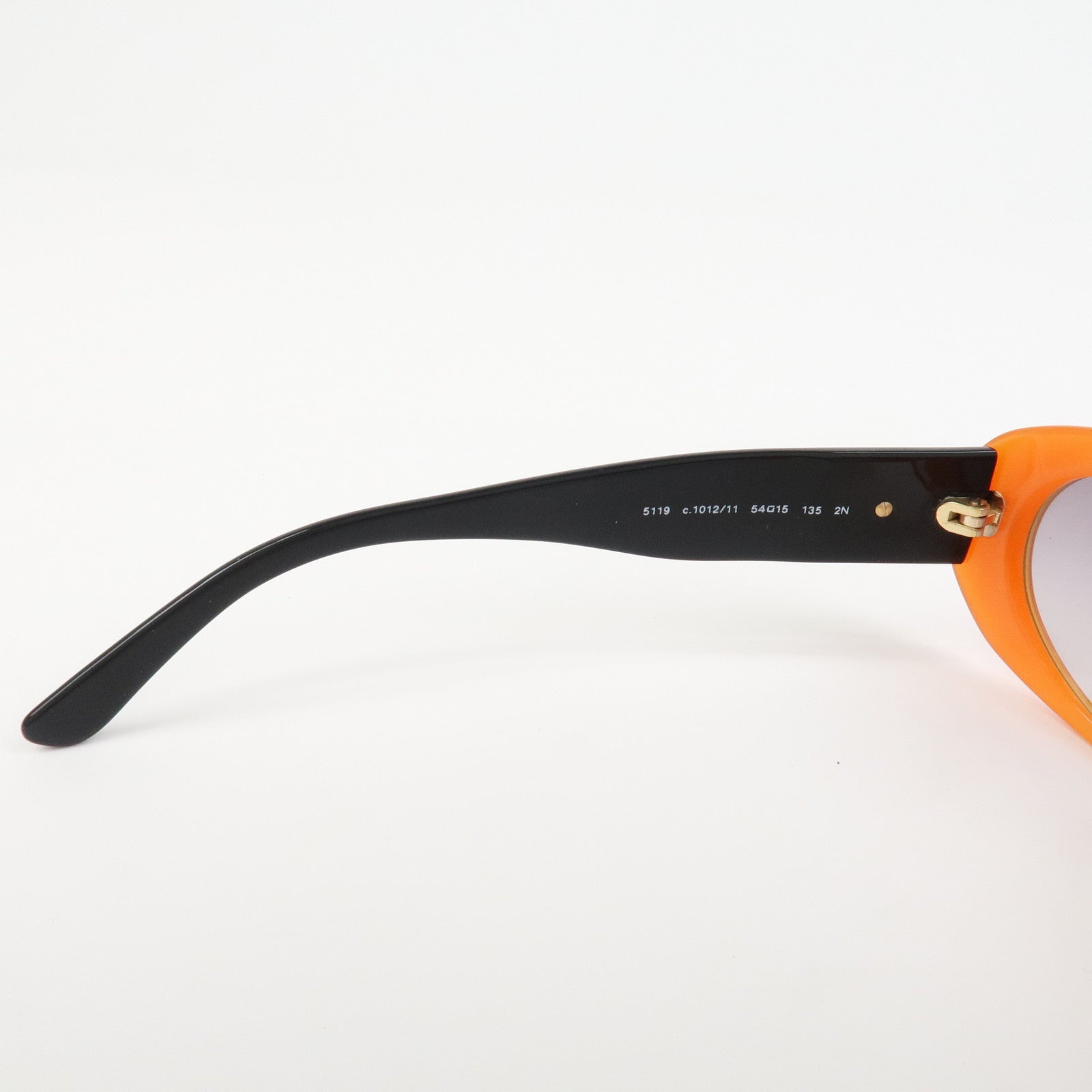CHANEL Plastic Sunglasses Orange Black 5119 c.1012/11 54□15 135 2N