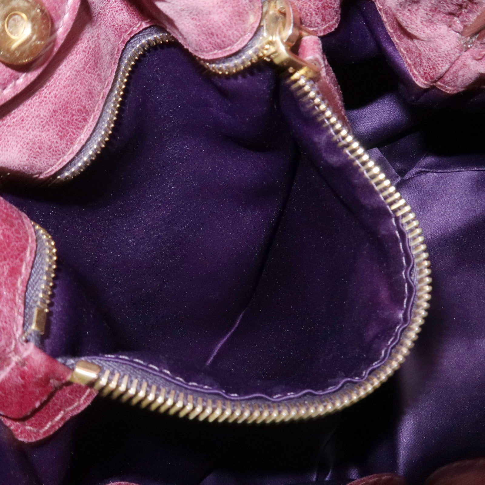 MIU MIU Logo Leather 2Way Bag Hand Bag Shoulder Bag Bordeaux