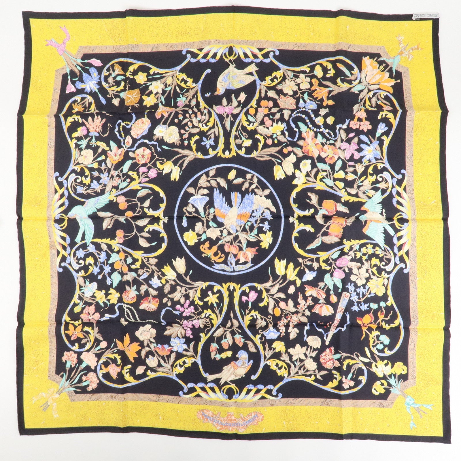 HERMES Carre 90 Silk 100% Scarf PIERRES D' ORIENT ET D' OCCIDENT Used