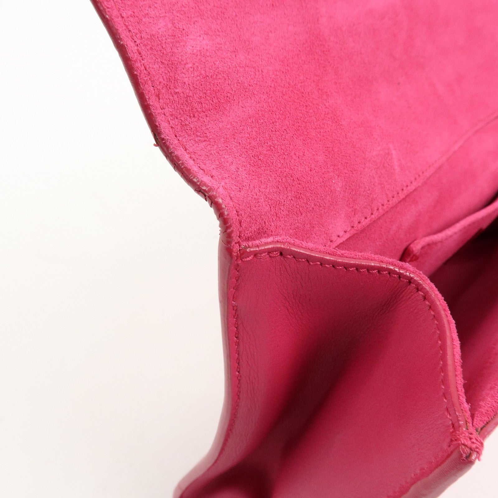 SAINT LAURENT PARIS Leather Clutch Bag Y Line Pink 311213