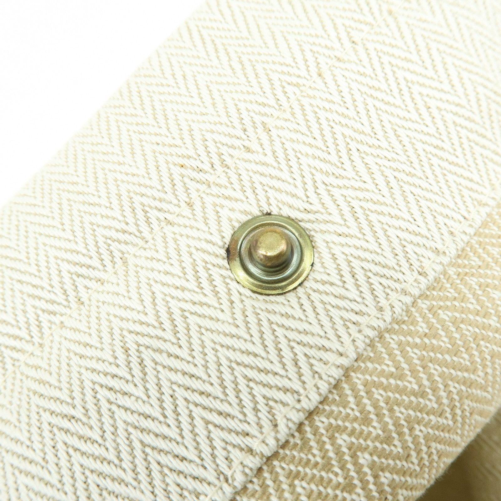 HERMES Aline PM Canvas Leather Shoulder Bag Hand Bag Natural Blue