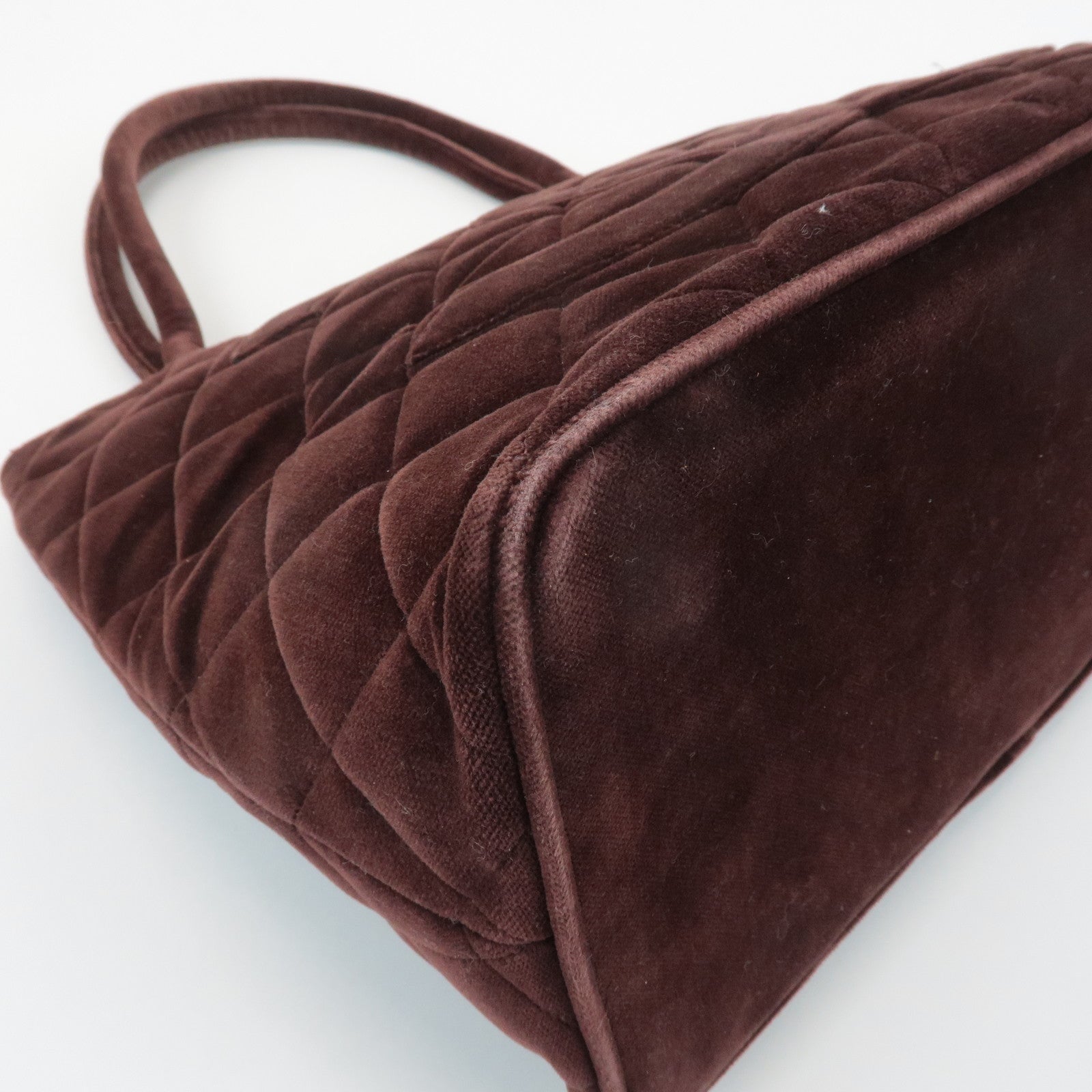 CHANEL Matelasse COCO Mark Velour Medalion Tote Bag Hand Bag A01804 Used