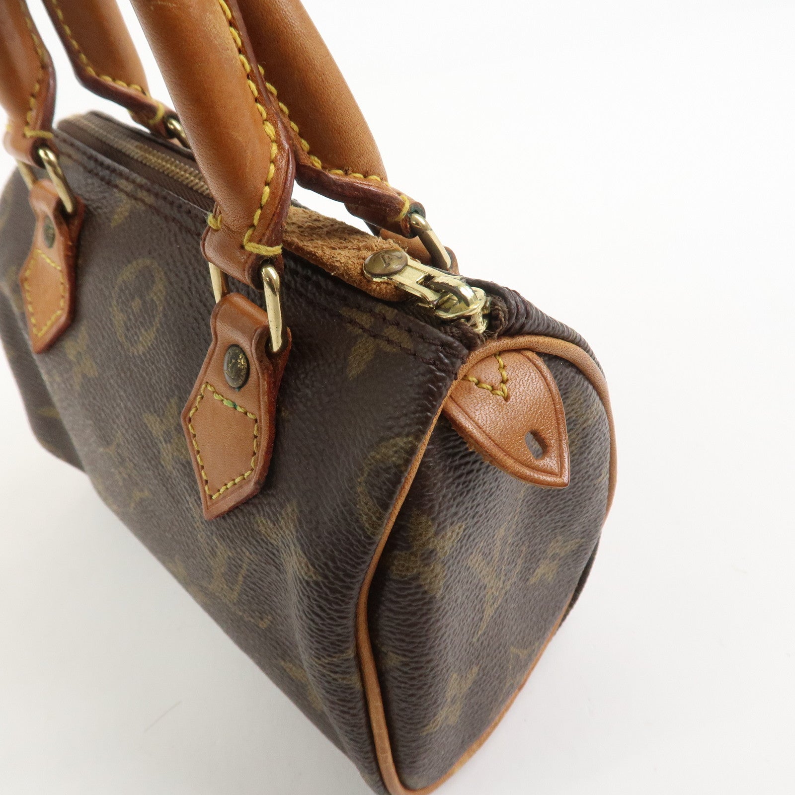 Louis Vuitton Monogram Mini Speedy Hand Bag Brown M41534