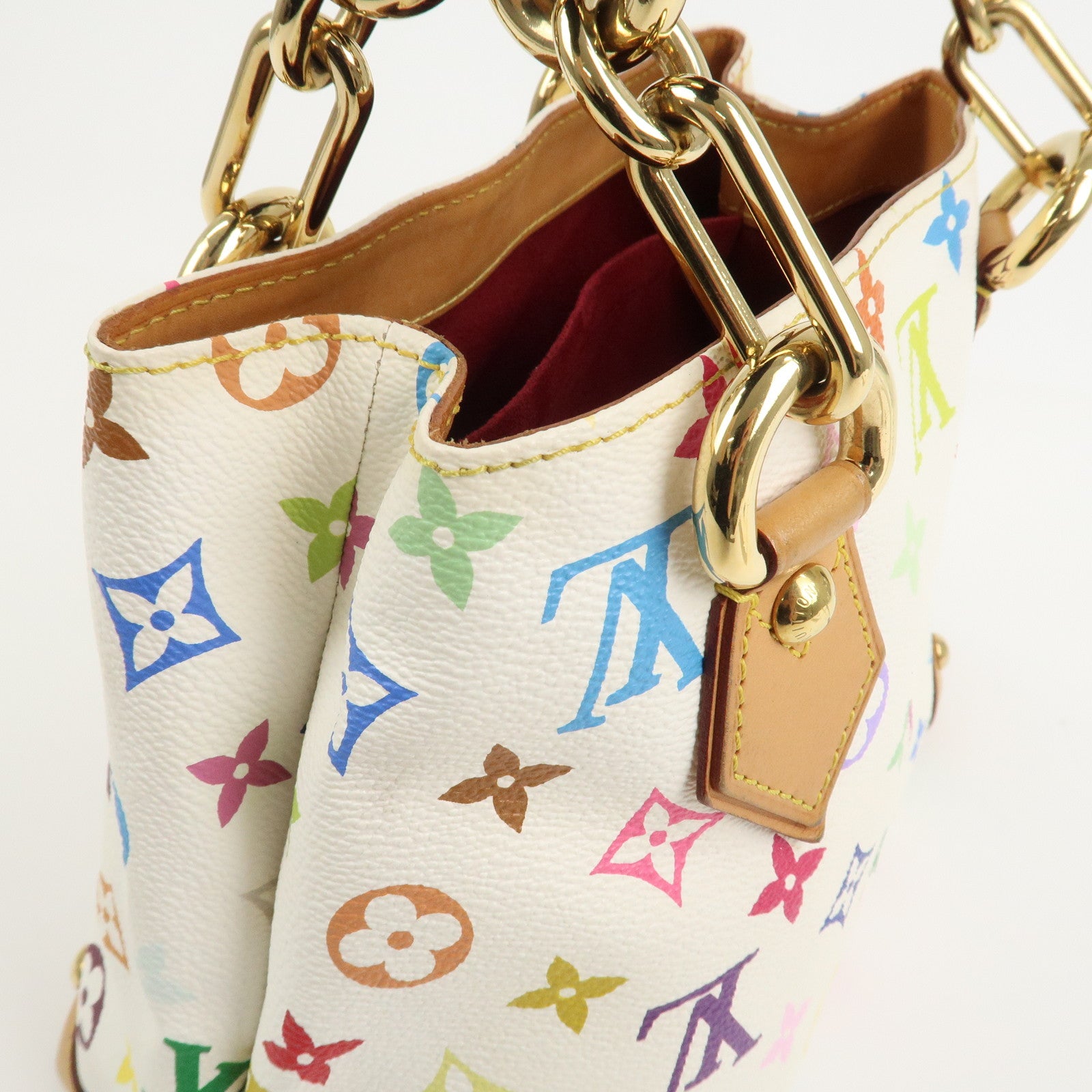Louis Vuitton Monogram Multicolor Audra Hand Bag Blanc M40047