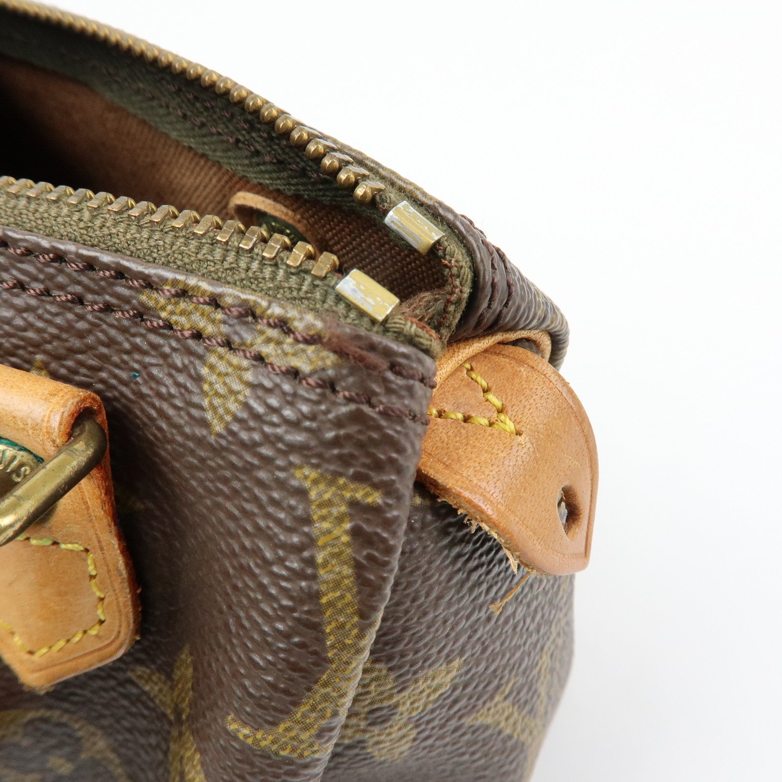 Louis Vuitton Monogram Mini Speedy Hand Bag & Strap Brown M41534