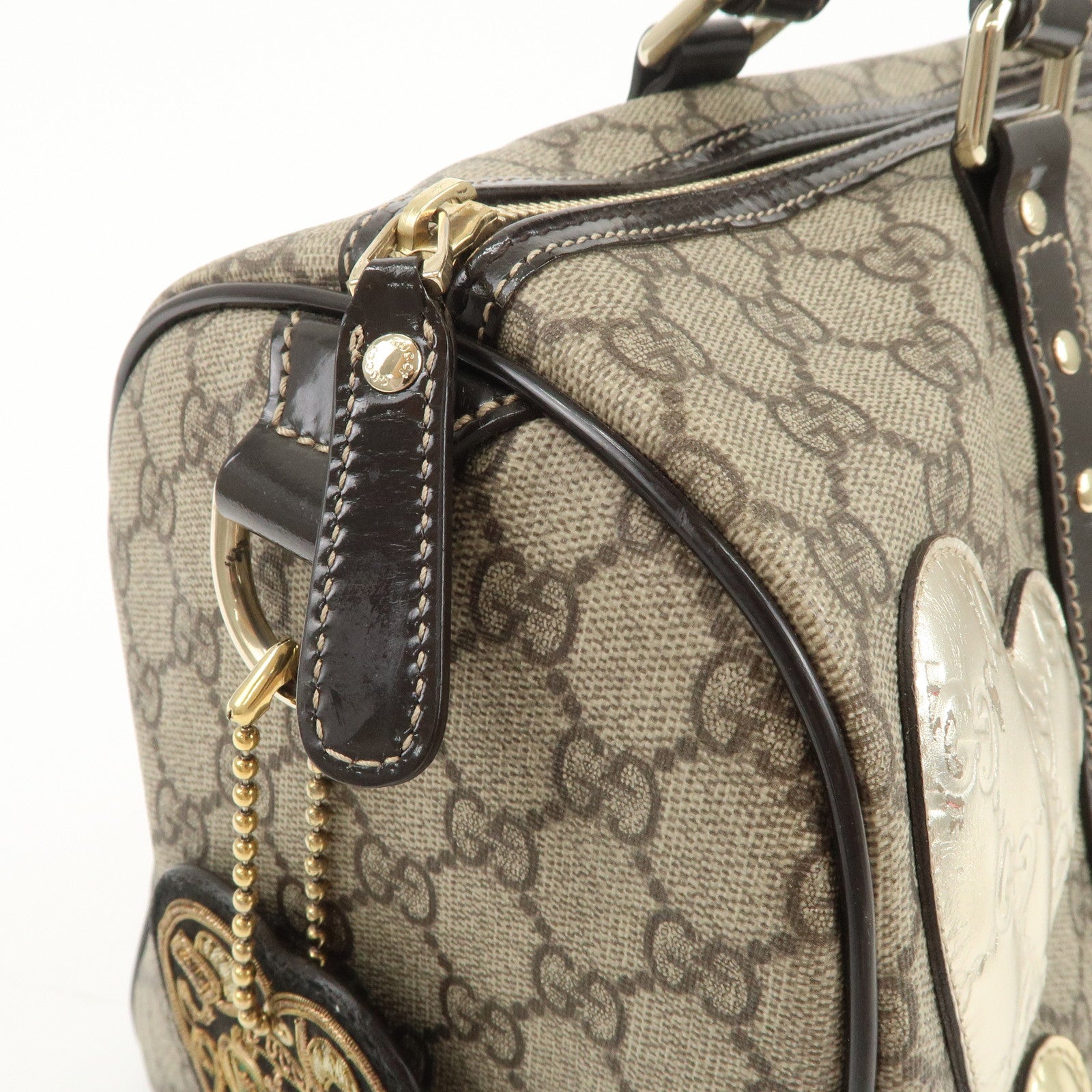 GUCCI GG Supreme Guccissima GG Plus Histoire Boston Bag 193603