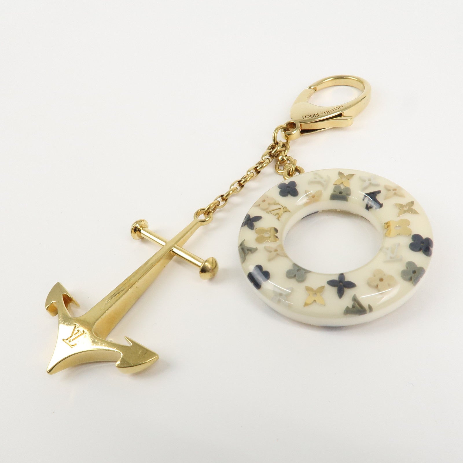 Louis Vuitton Monogram Porte Cles Marine Anchor Swim Ring Charm M66141 Used