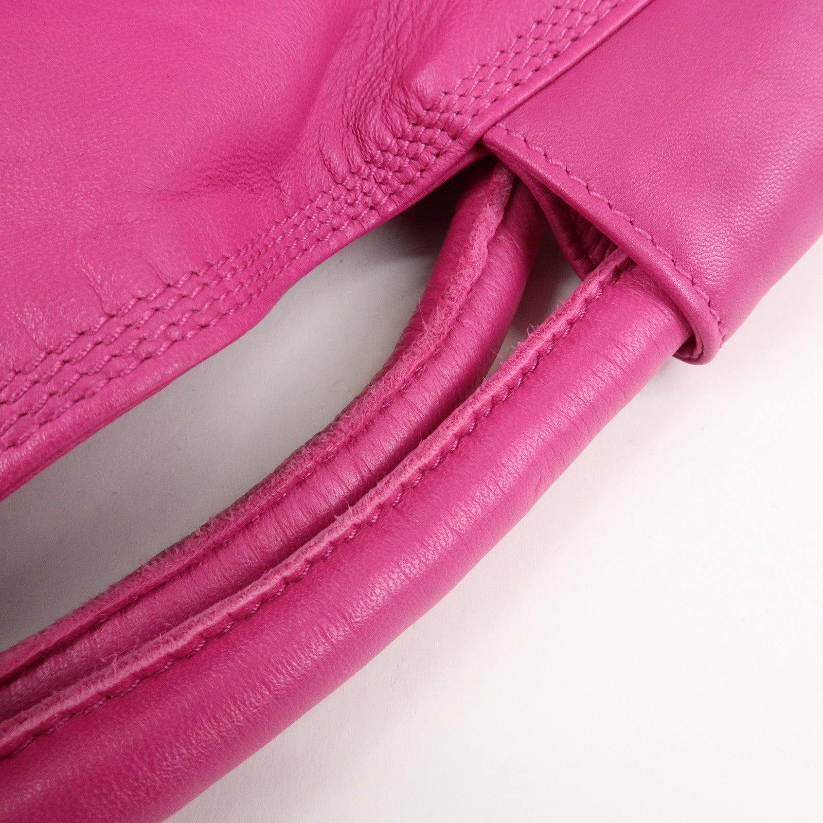 LOEWE Anagram Nappa Aire Leather Hand Bag Tote Bag Fuchsia Pink