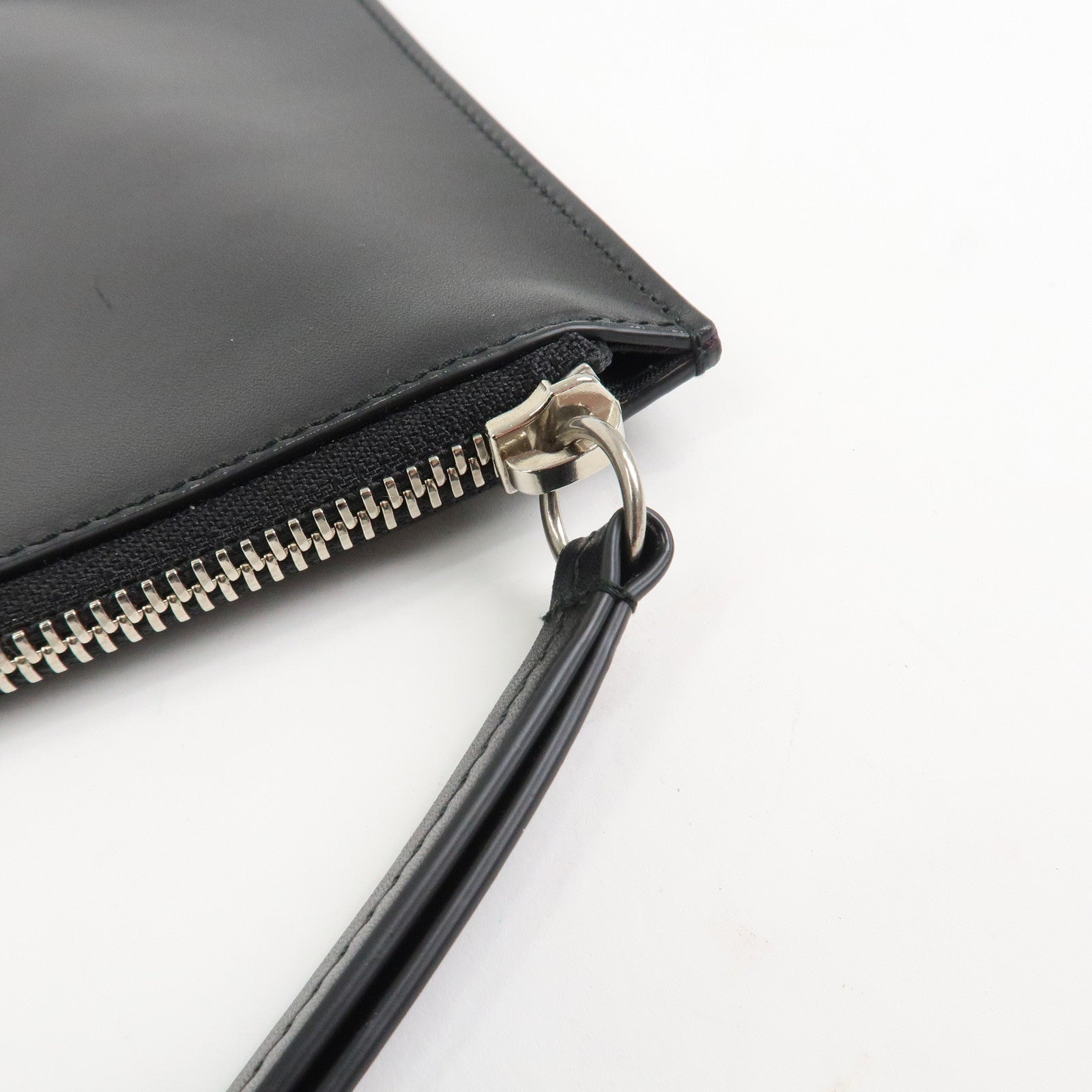 GUCCI Logo Leather XL Clutch Bag Black 421853