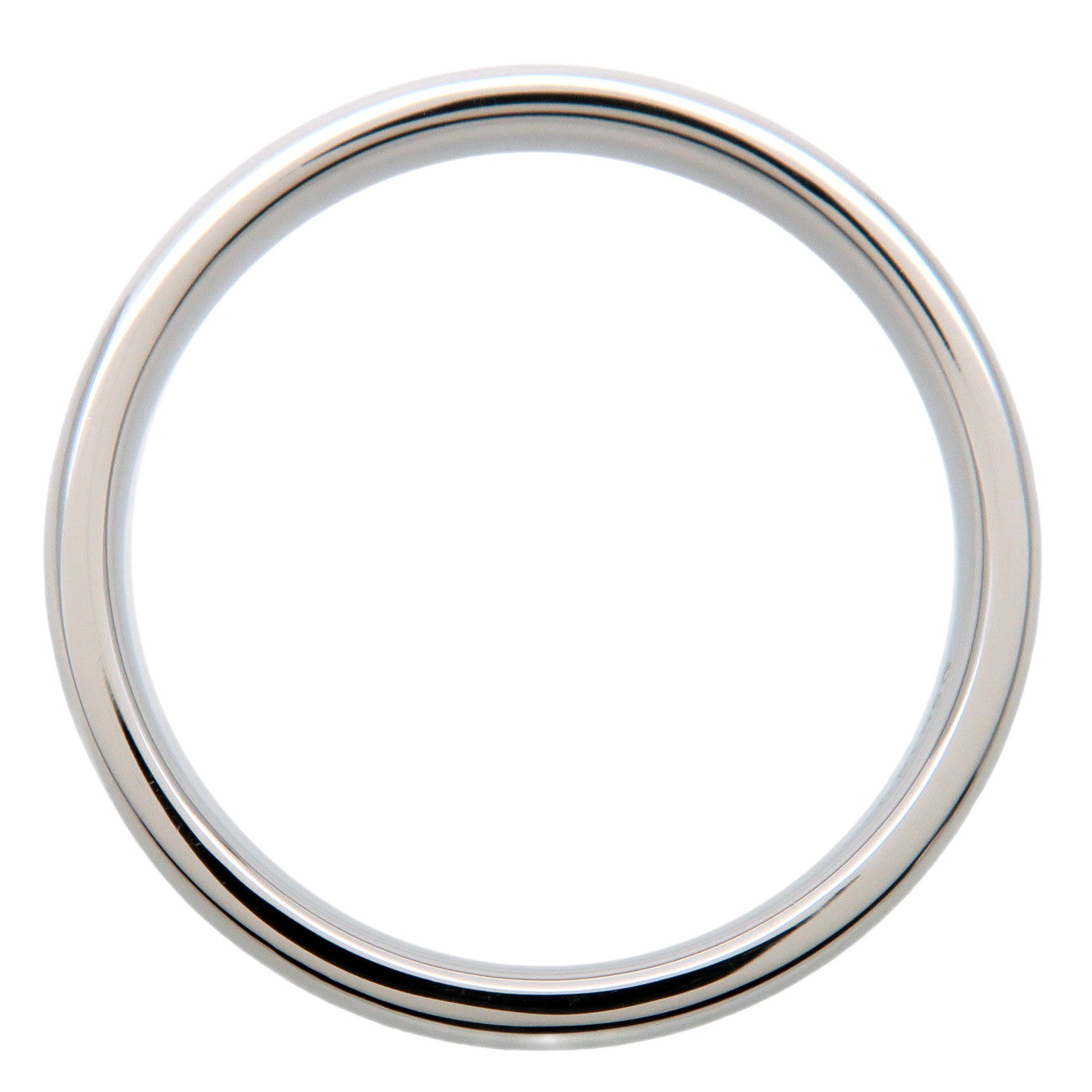 Tiffany&Co. Classic Band Ring PT950 Platinum US6.5 EU52.5 Silver