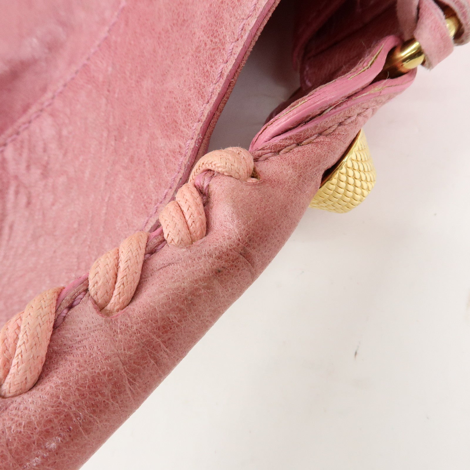 BALENCIAGA Giant 21 Bucket Bag Leather Shoulder Bag Pink 192913