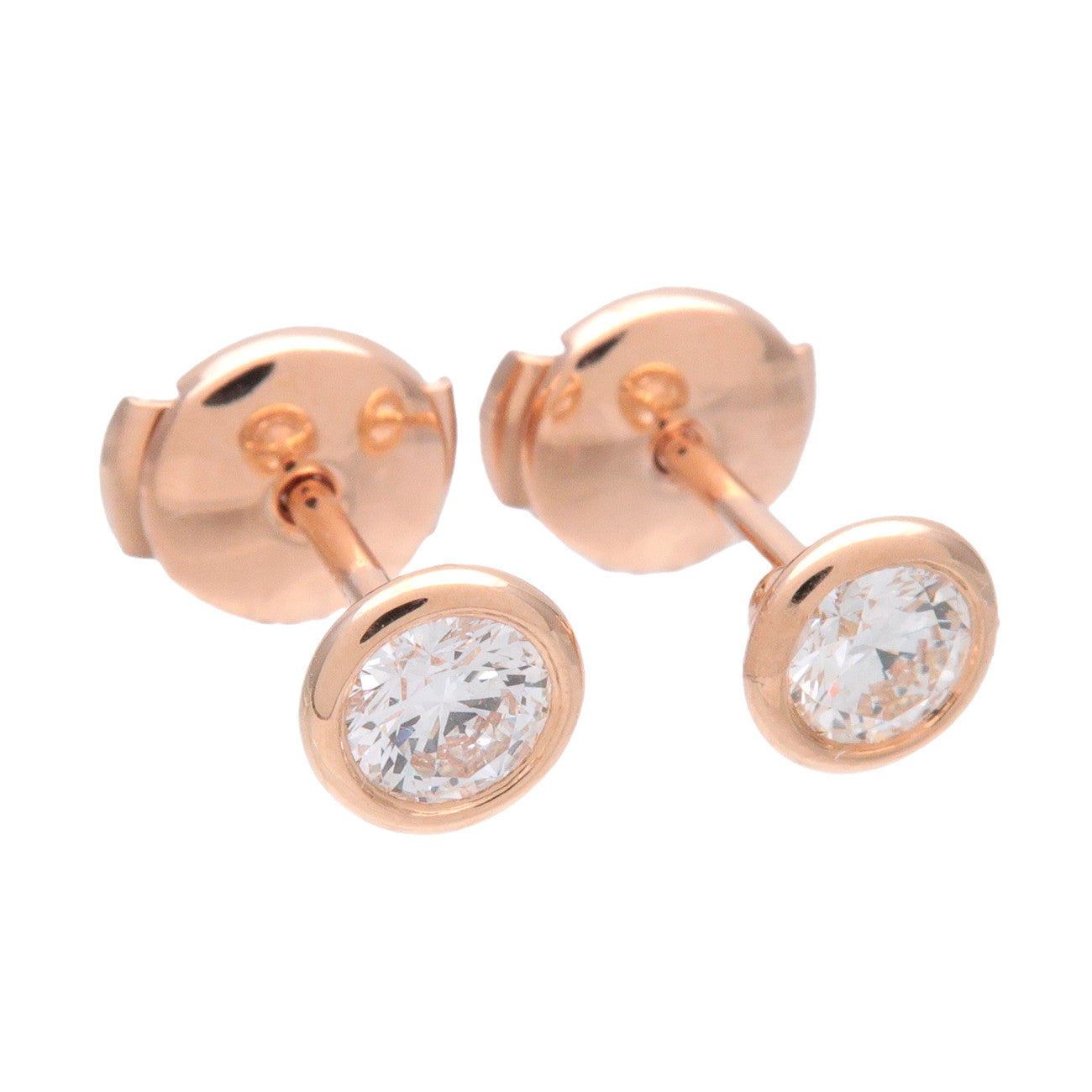 Tiffany & Co By the Yard Diamond Earrings 0.34ct K18PG Rose Gold