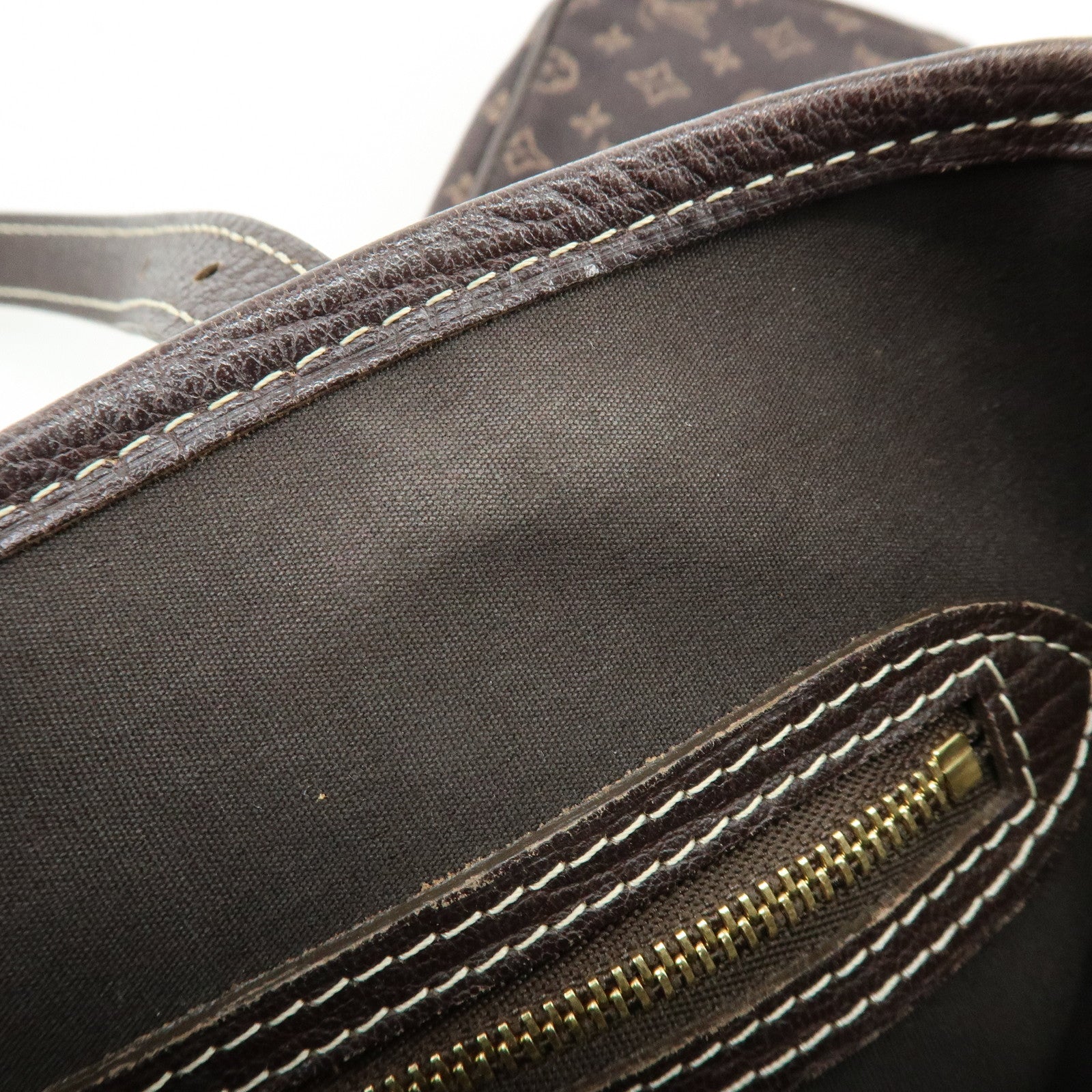 Louis Vuitton Monogram Mini Lin Bucket PM Tote Bag Ebene M95226