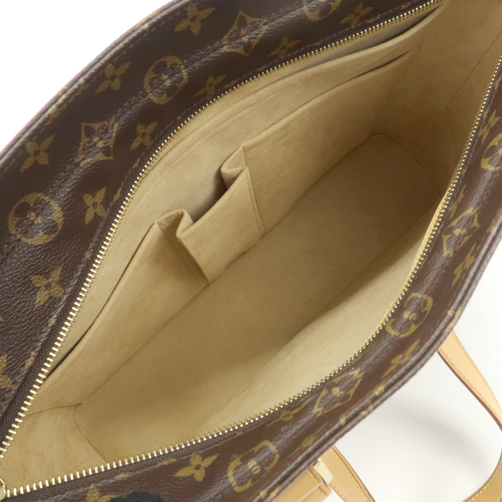 Louis Vuitton Monogram Luco Tote Bag Hand Bag Brown M51155 Used