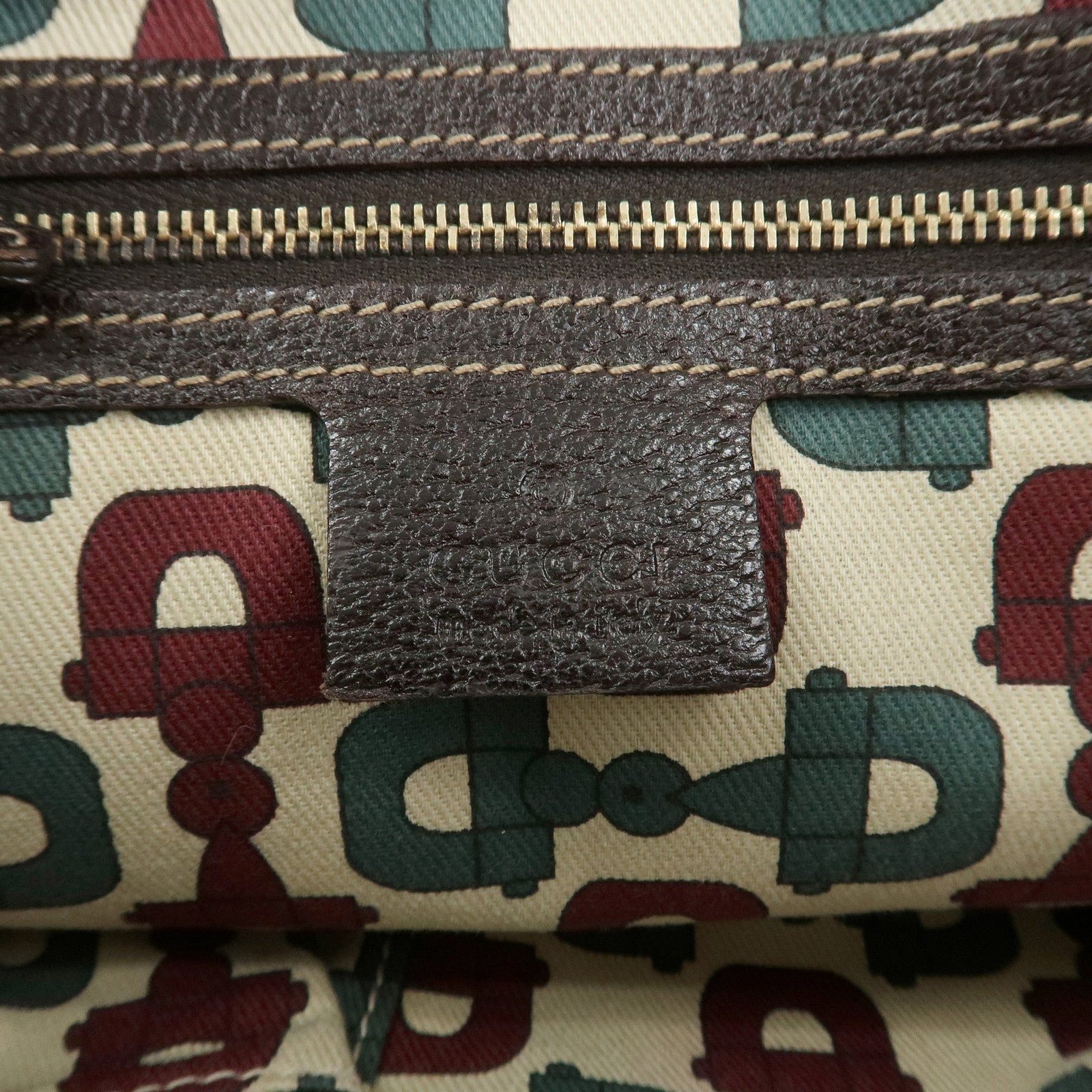 GUCCI GG Monogram Suede Leather Tote Bag Brown 153361