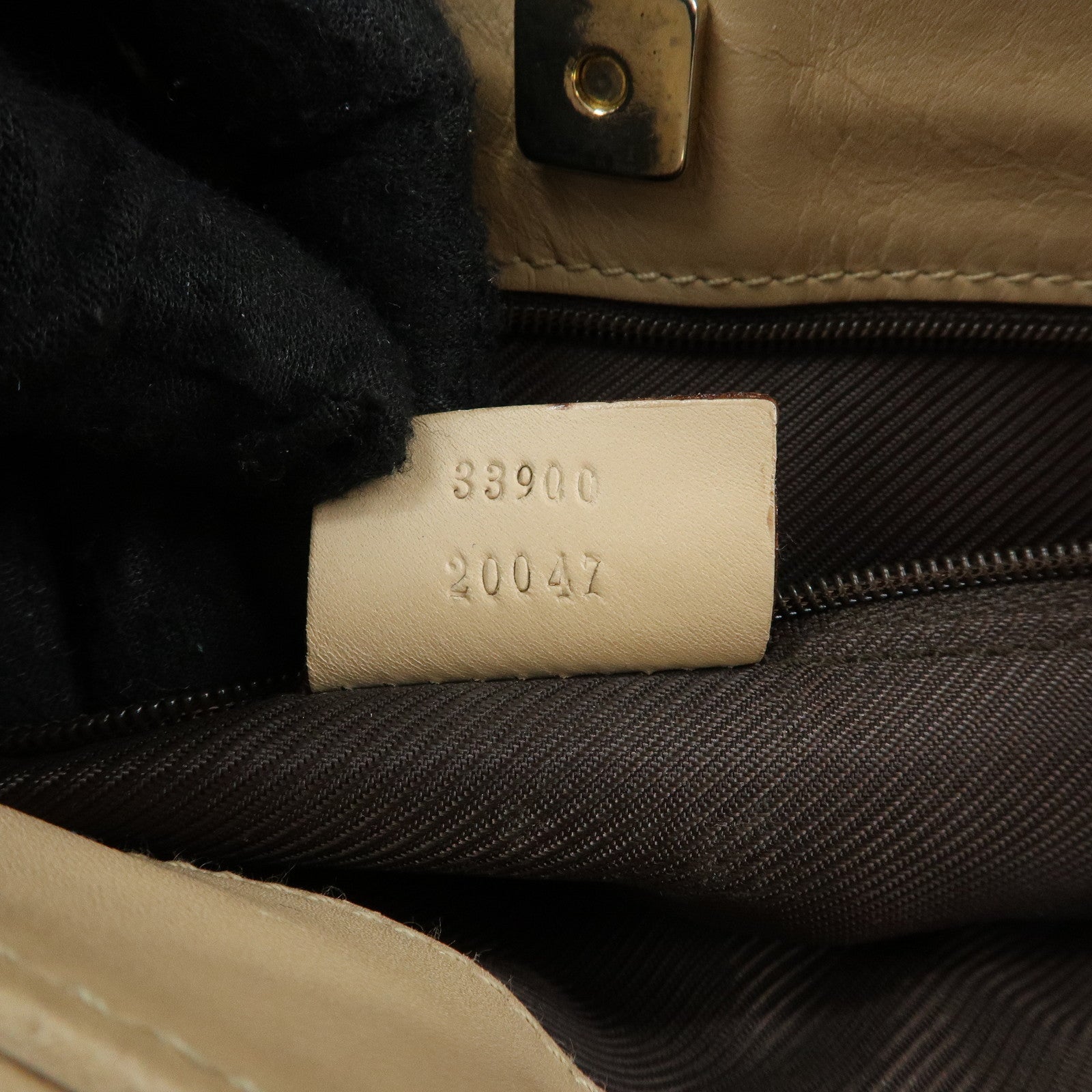 GUCCI GG Canvas Leather Shoulder Bag Hand Bag Beige 33900