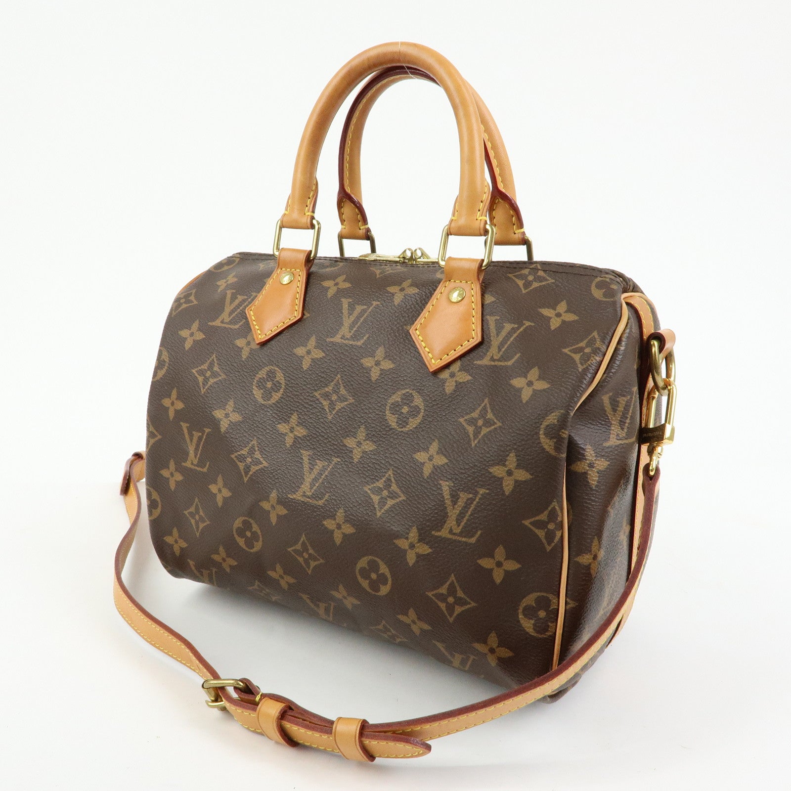 Louis Vuitton Monogram Speedy Bandouliere 25 Brown M41113