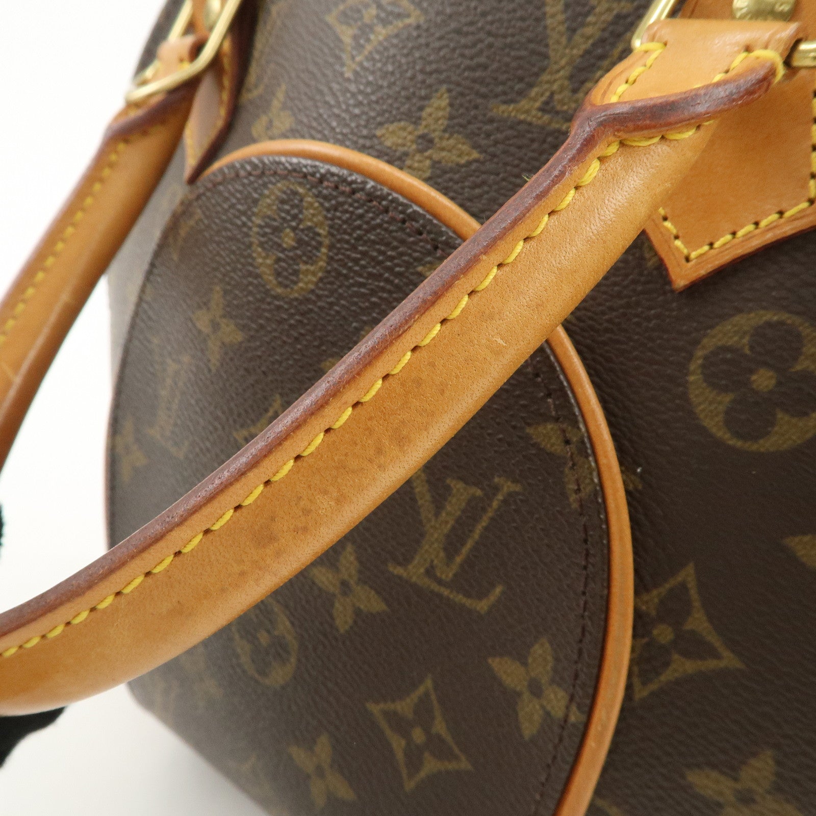 Louis Vuitton Monogram Ellipse PM Hand Bag Brown Gold Hardware M51127 Used
