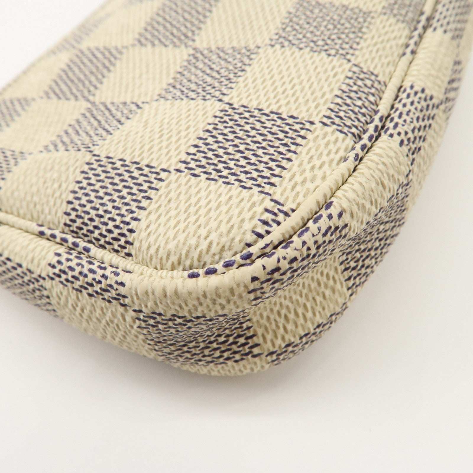 Louis Vuitton Damier Azur Mini Pochette Accessoires Pouch N58010 Used