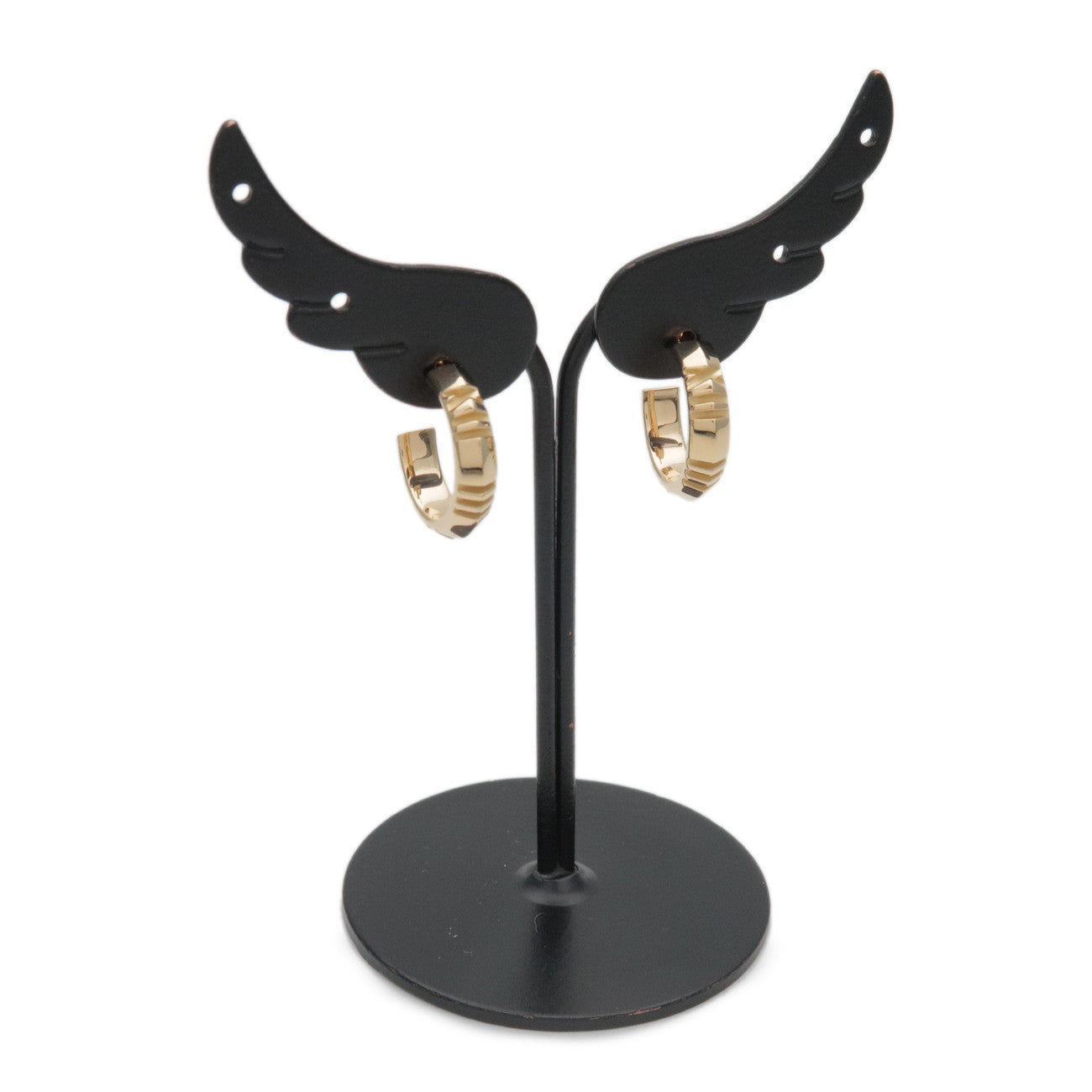 Tiffany & Co Atlas X Hoop Earrings K18 750YG Yellow Gold