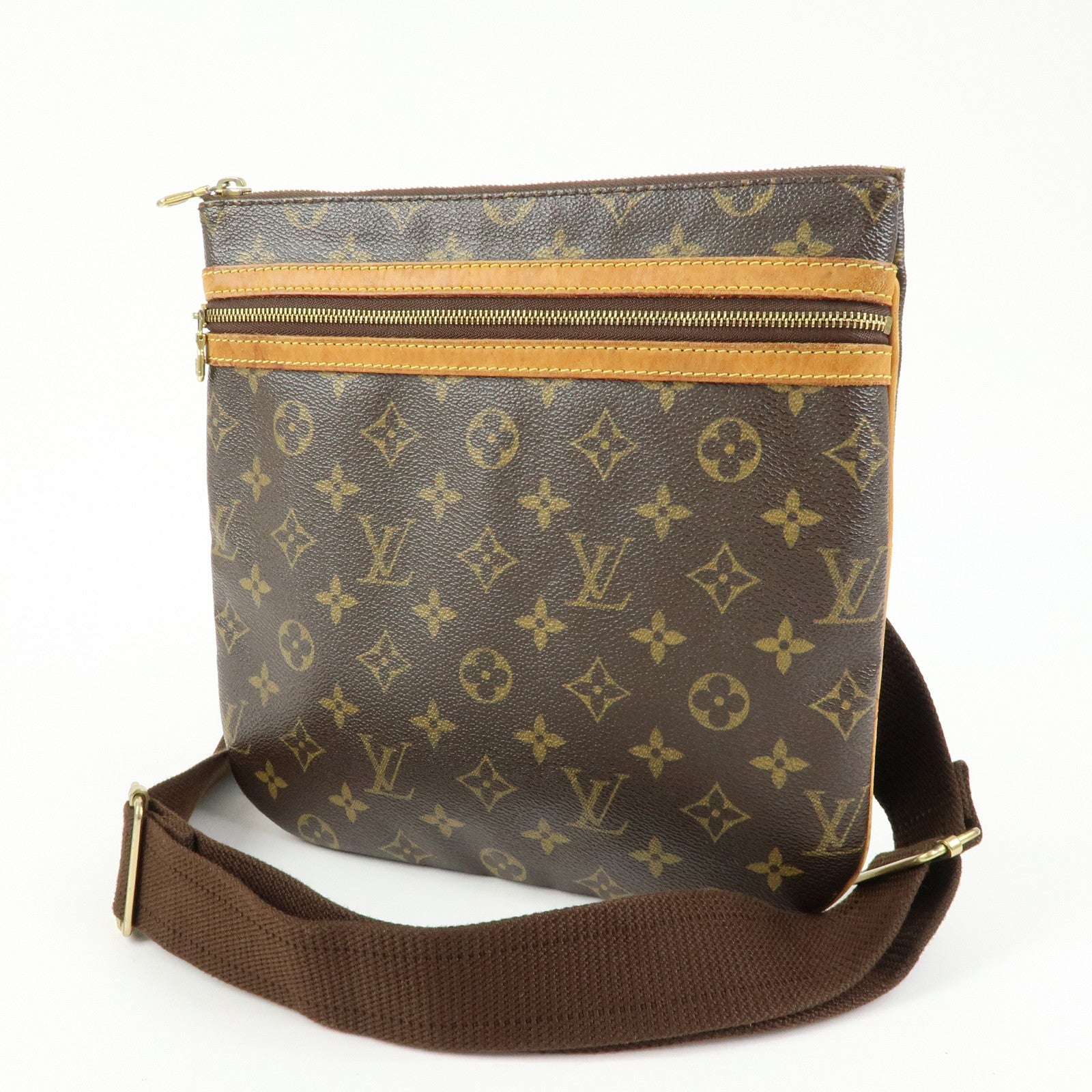 Louis Vuitton Monogram Pochette Bosphore Shoulder Bag Brown M40044