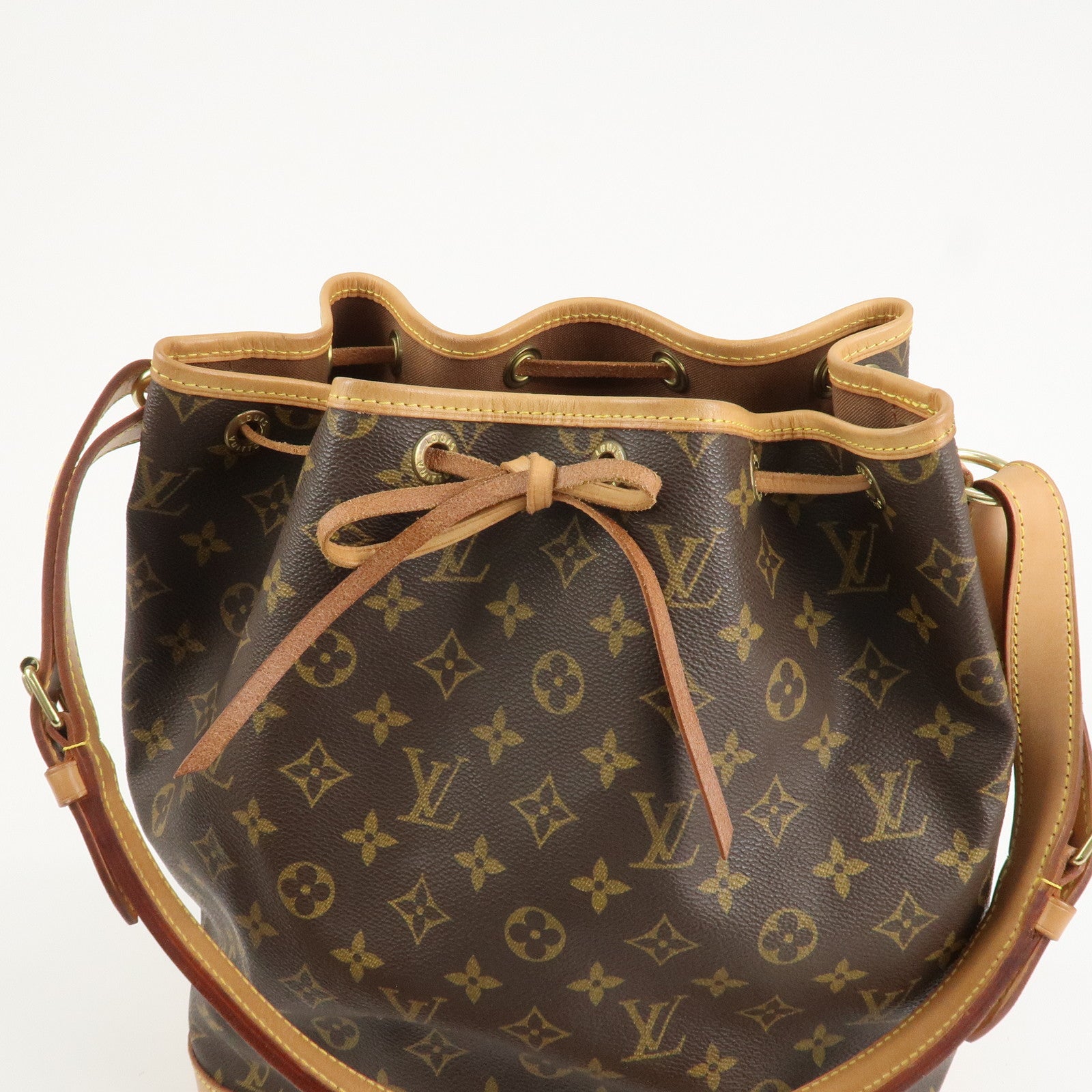 Louis Vuitton Monogram Noe Shoulder Bag Hand Bag Brown M42224 Used