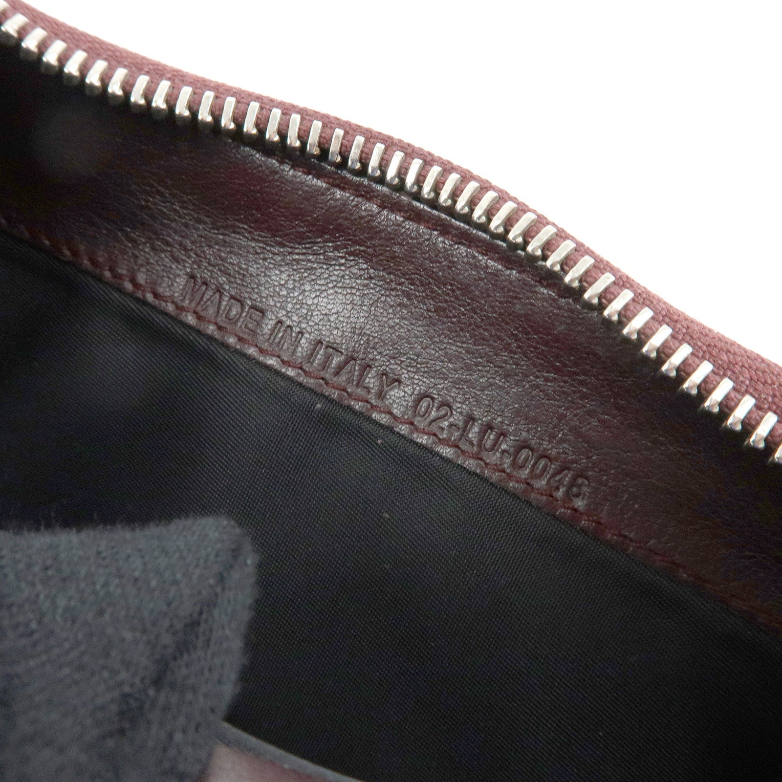 Christian Dior Trotter Patent Leather Round Zippy Wallet Purple