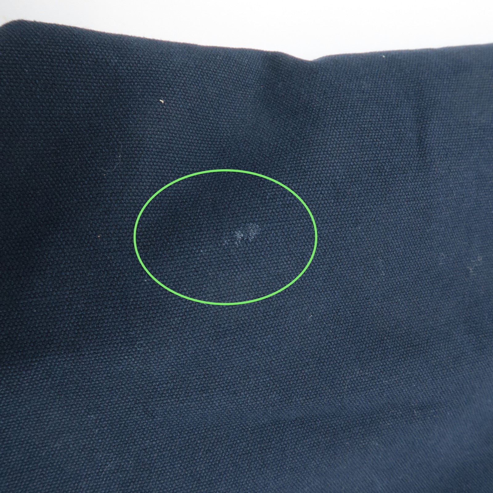 HERMES Canvas Leather Porochon Mimil PM Drawstring Shoulder Bag Used