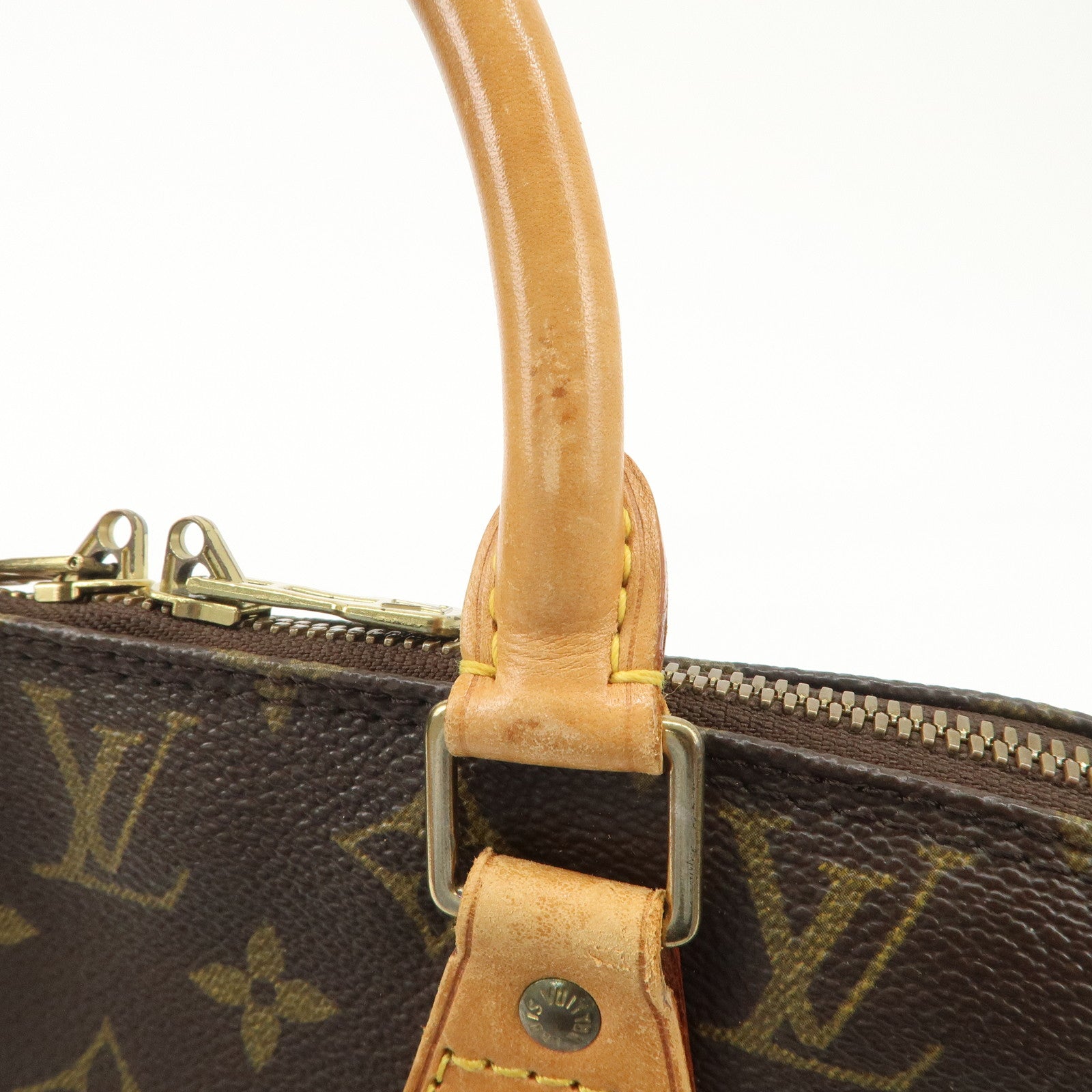 Louis Vuitton Monogram Canvas Alma Hand Bag Brown M51130 Used