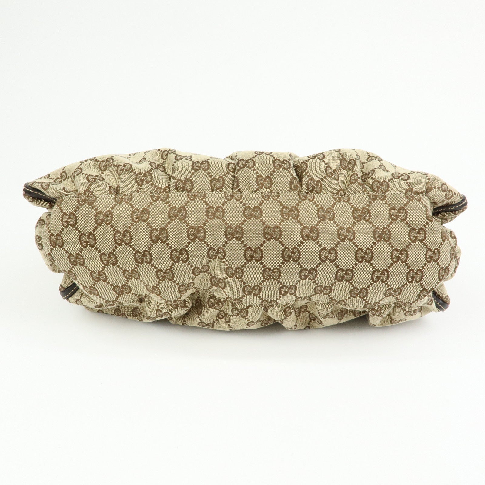 GUCCI Abbey GG Canvas Leather Shoulder Bag Hand Bag Brown 189833