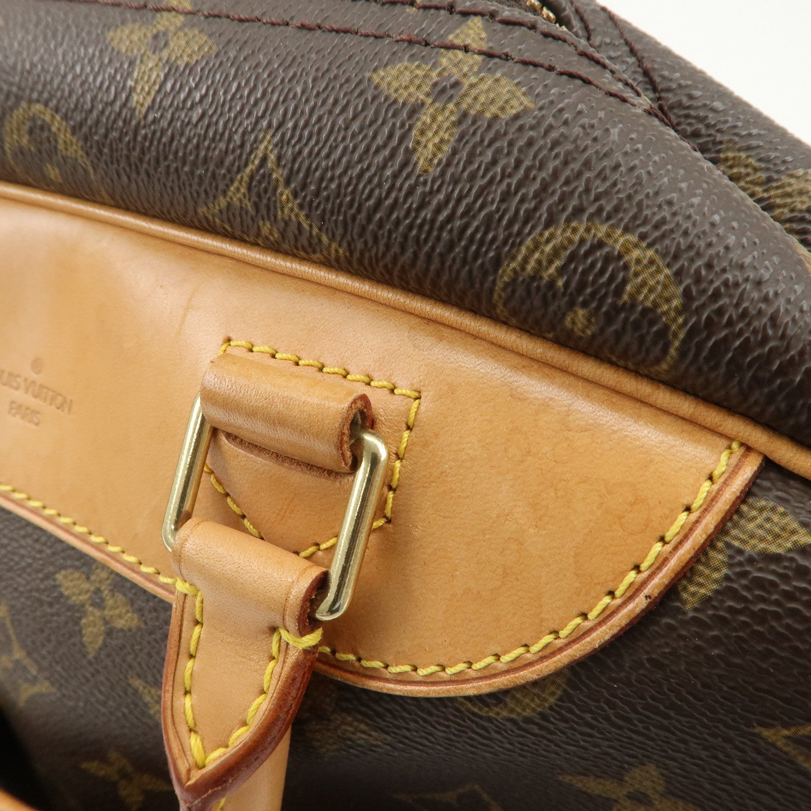 Louis Vuitton Monogram Deauville Hand Bag Brown M47270 Used