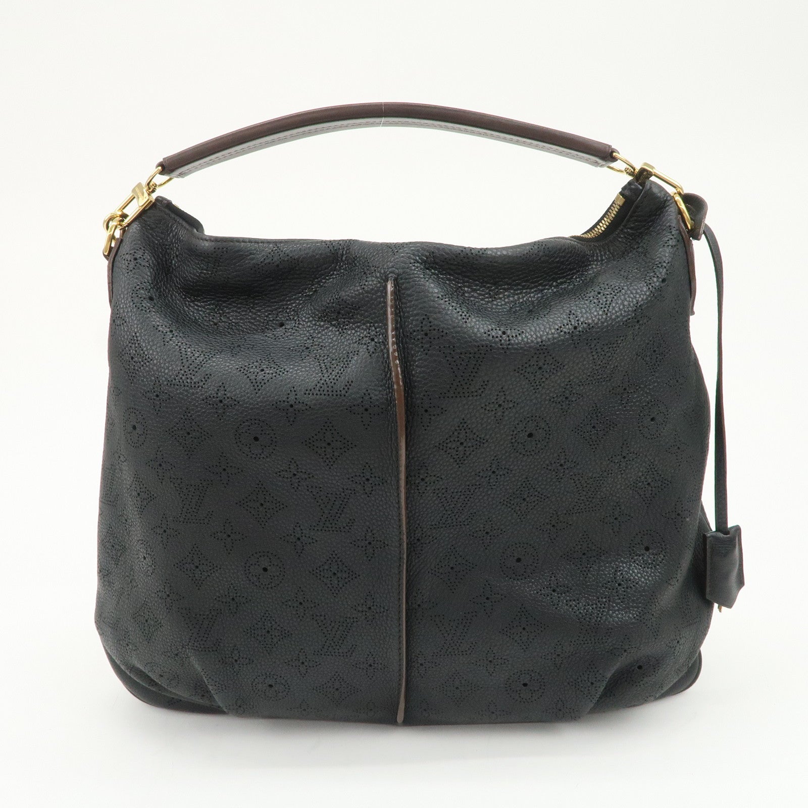 Louis Vuitton Monogram Mahina Selene PM Shoulder Bag Noir M94314