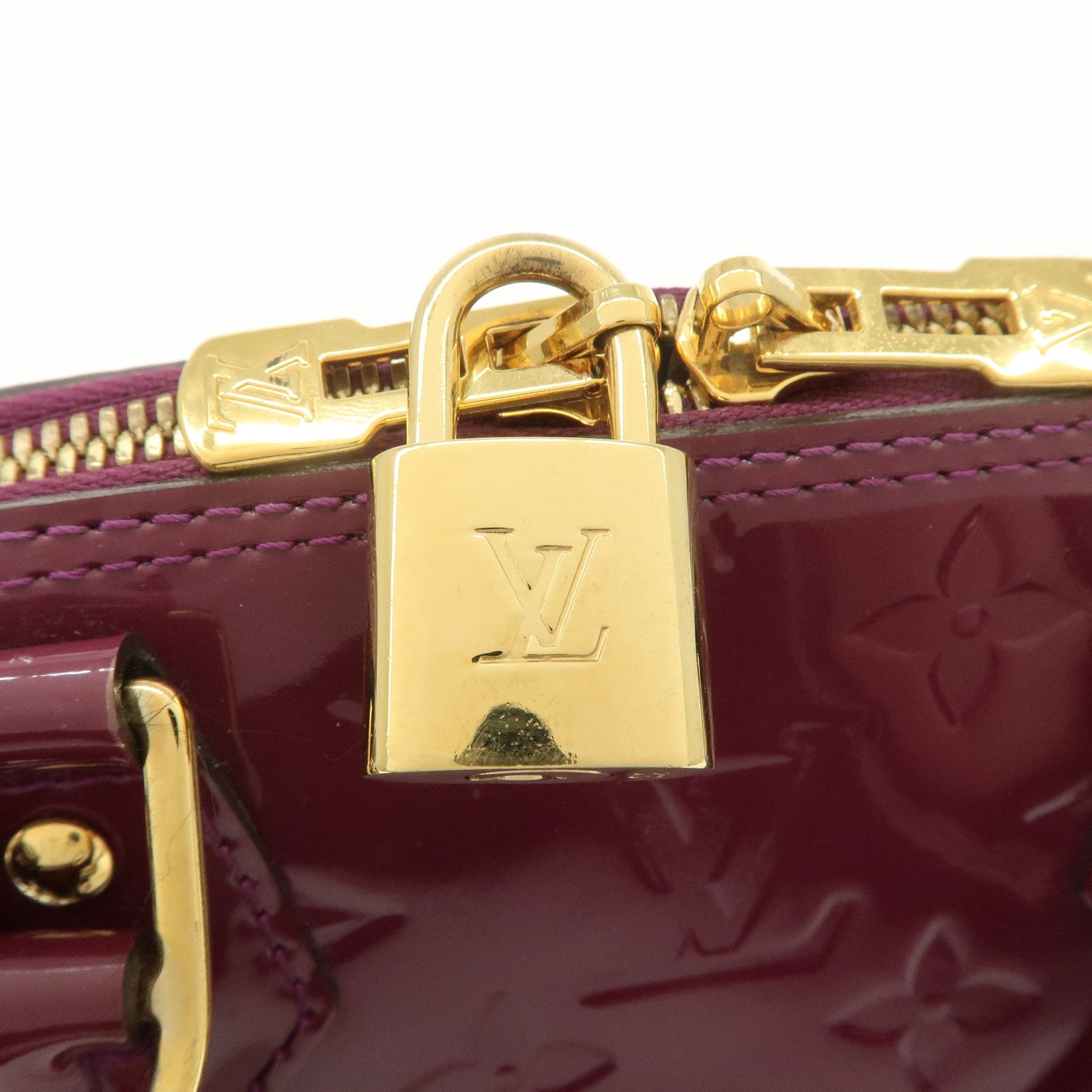Louis Vuitton Monogram Vernis Alma BB 2Way Bag Magenta M50565