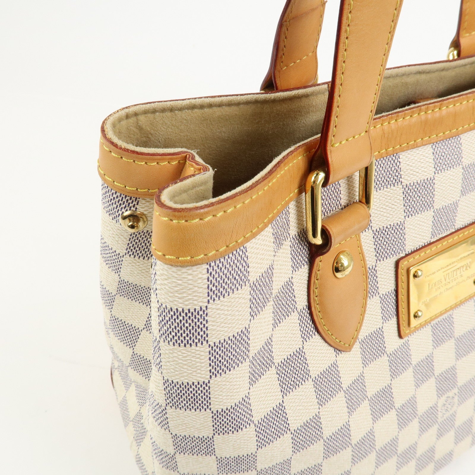 Louis Vuitton Damier Azur Hampstead PM Hand Bag Ivory N51207
