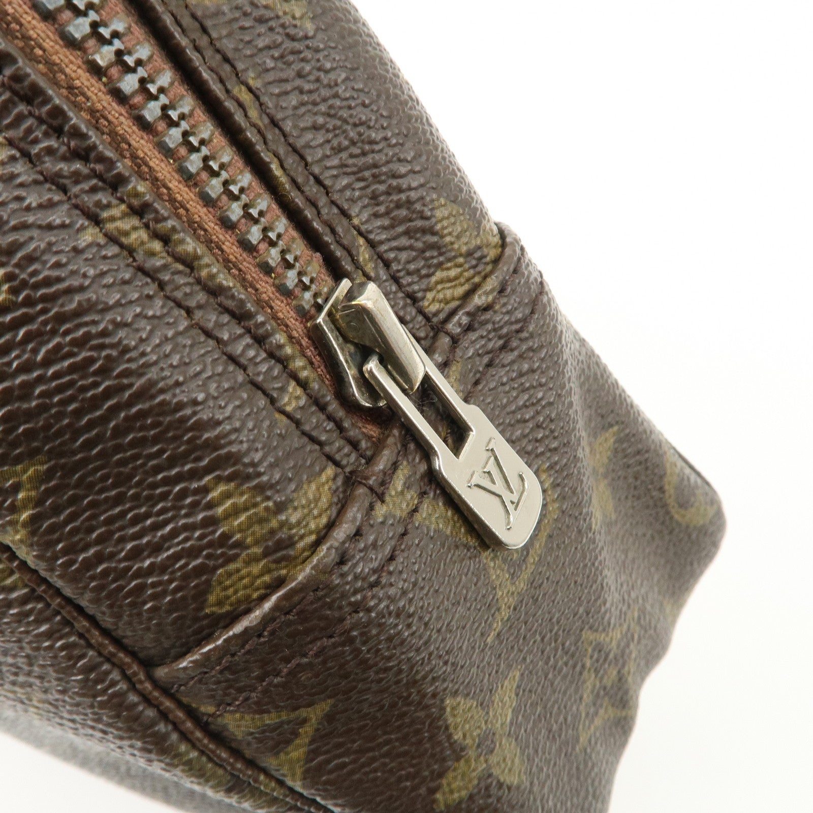 Louis Vuitton Monogram Trousse Toilette 28 Pouch Brown M47522 Used