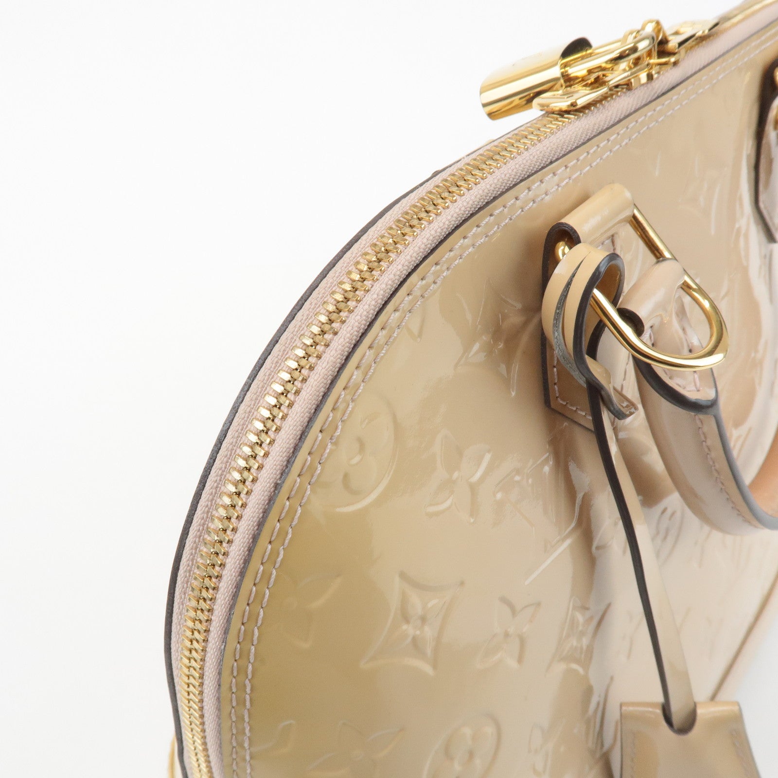 Louis Vuitton Monogram Vernis Leather Alma PM Hand Bag Dune M90170 Used