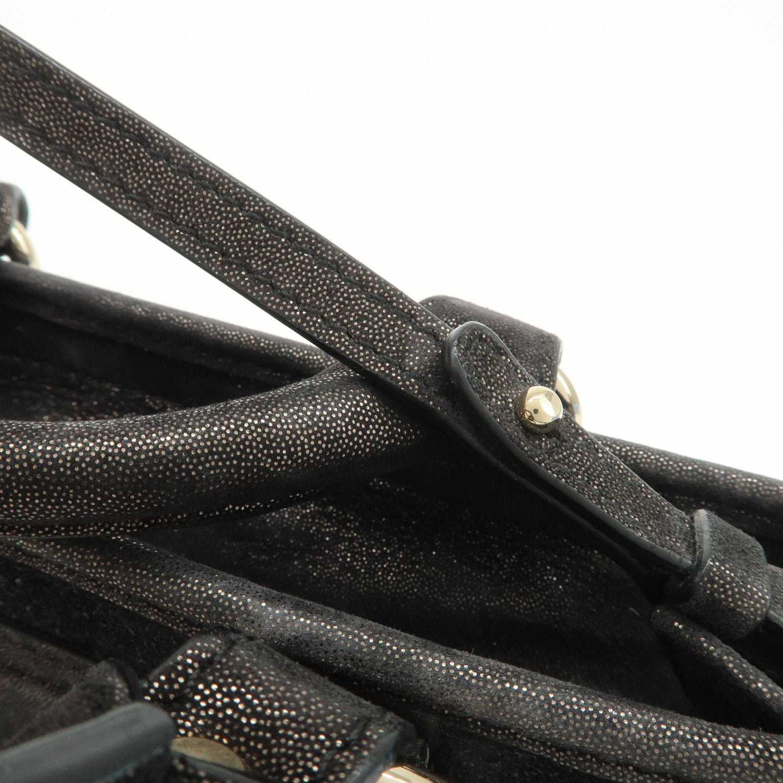 CELINE Leather Mini Boogie Bag 2Way Bag Shoulder Bag Black