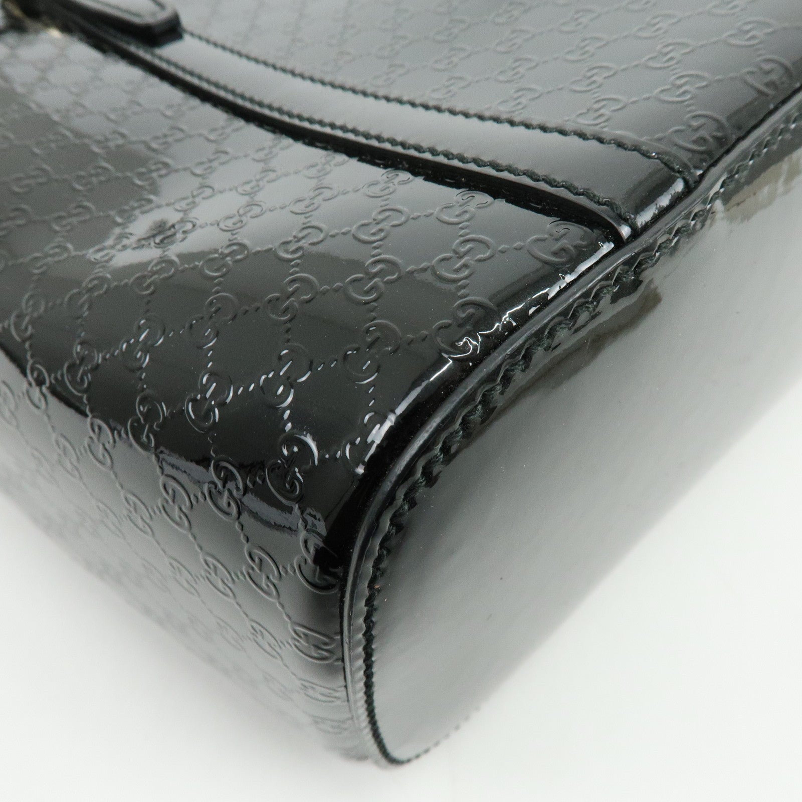 GUCCI Microguccissima Gucci Nice Patent Leather Tote Bag 336776